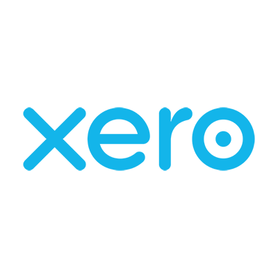 Xero logo in blue text on a black background.