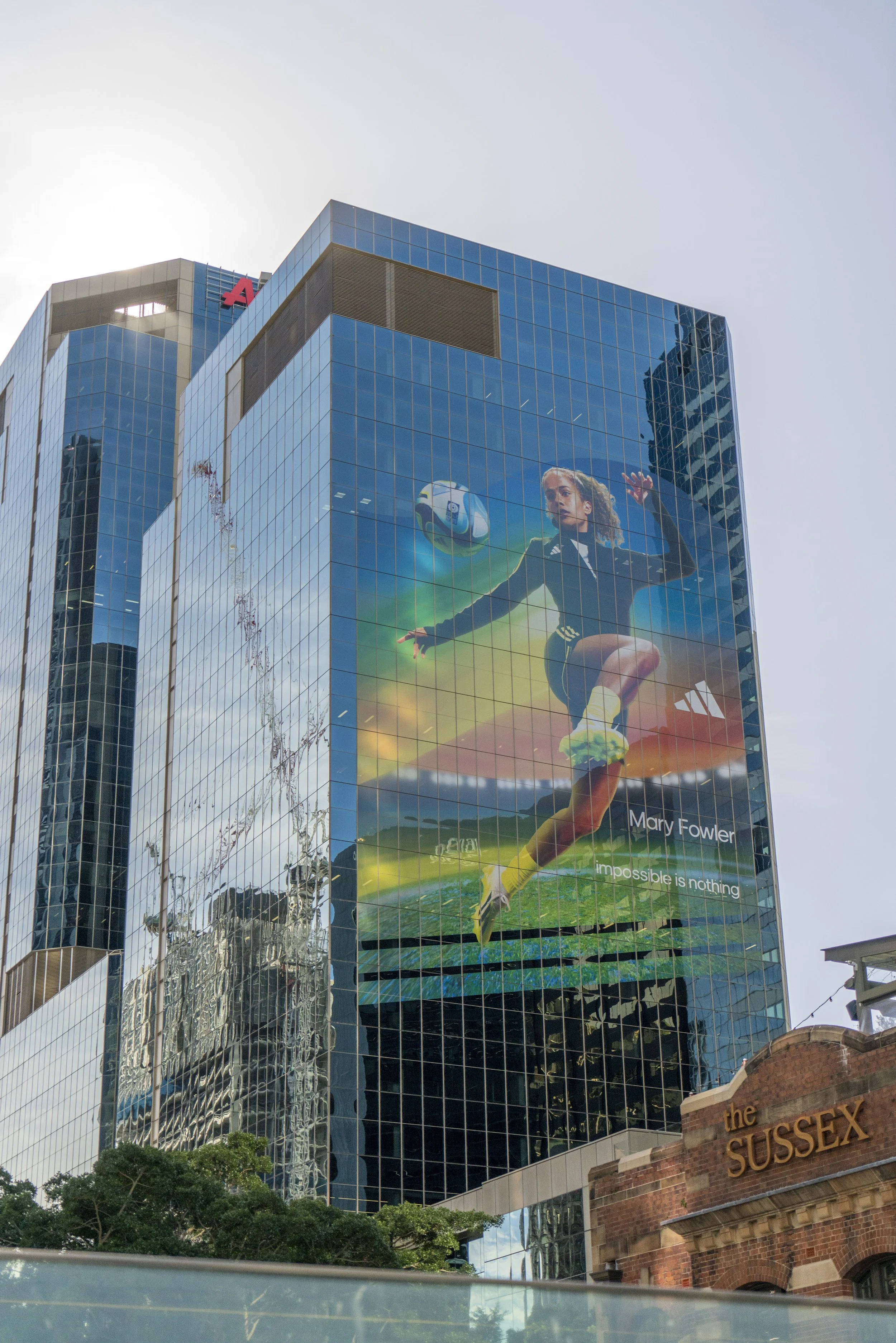 BUILDING WRAP · MARY FOWLER FIFA WOMEN'S WORLD CUP 2023 AUSTRALIA · ADIDAS