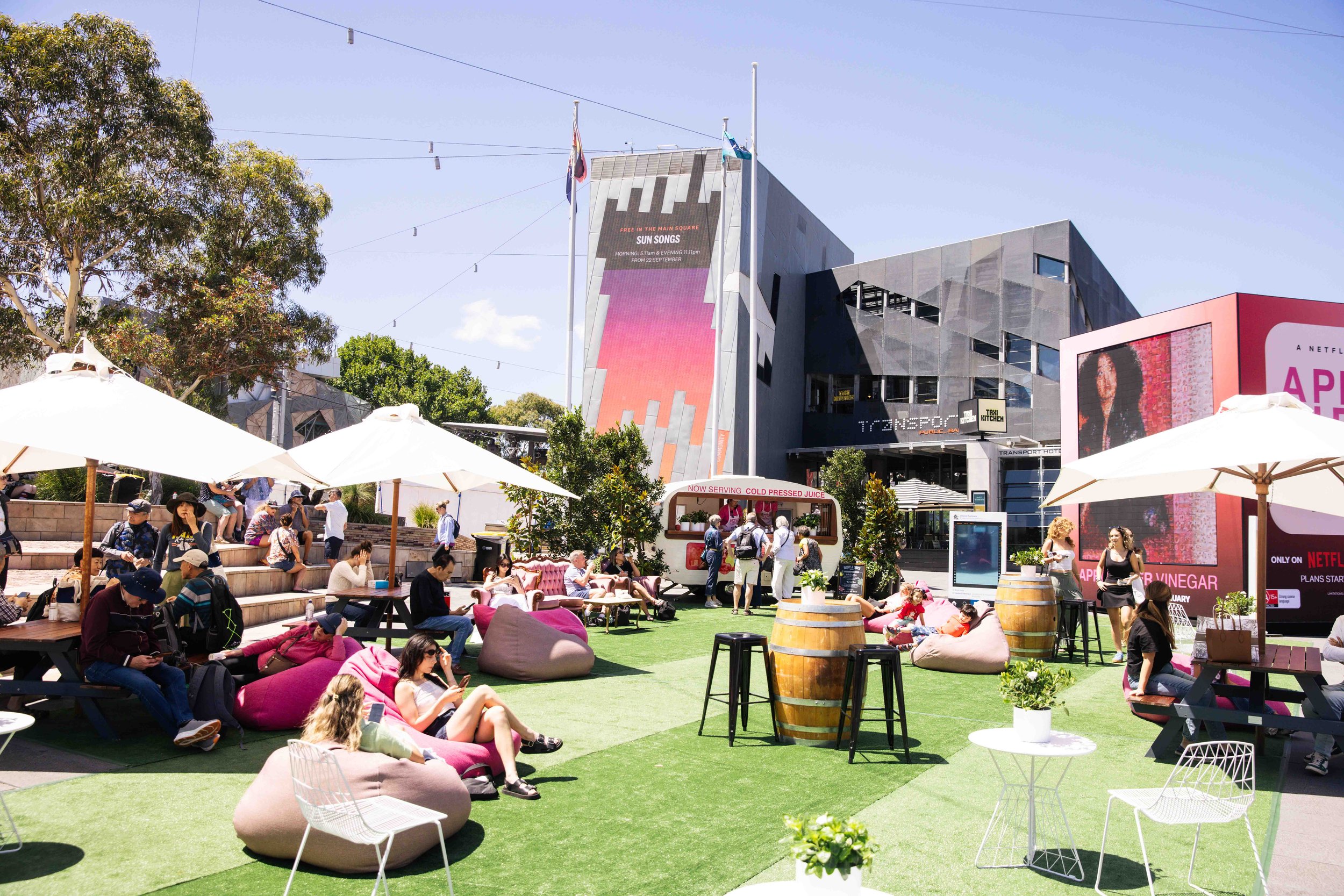 BRAND EXPERIENCE · APPLE CIDER VINEGAR: FED SQUARE · NETFLIX
