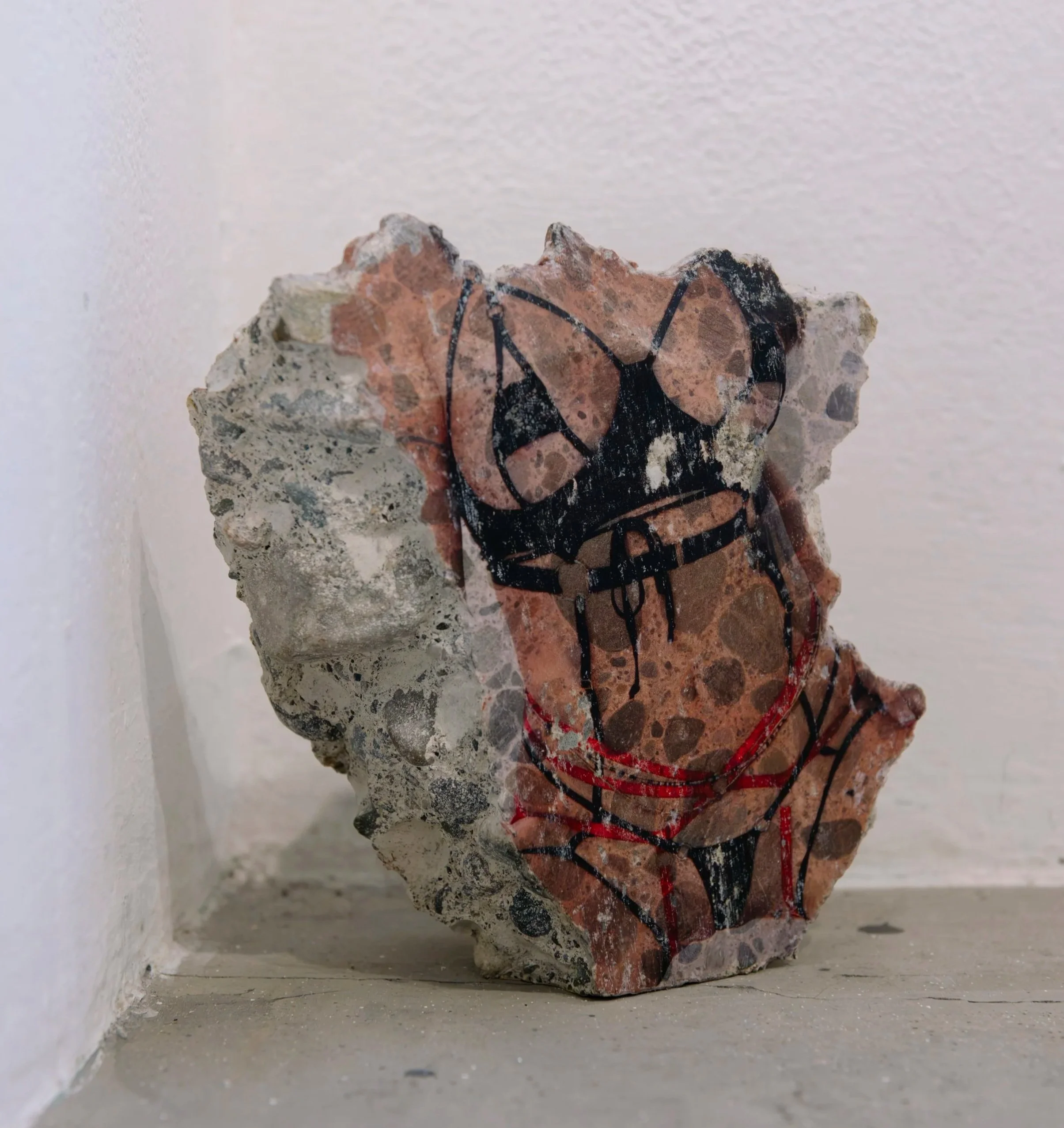 chunk 111, 2026
materials: exotic magazine image transfer and salvaged concrete chunk
4" x 2" x 5"