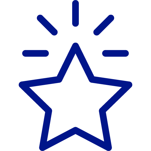 A blue shining star
