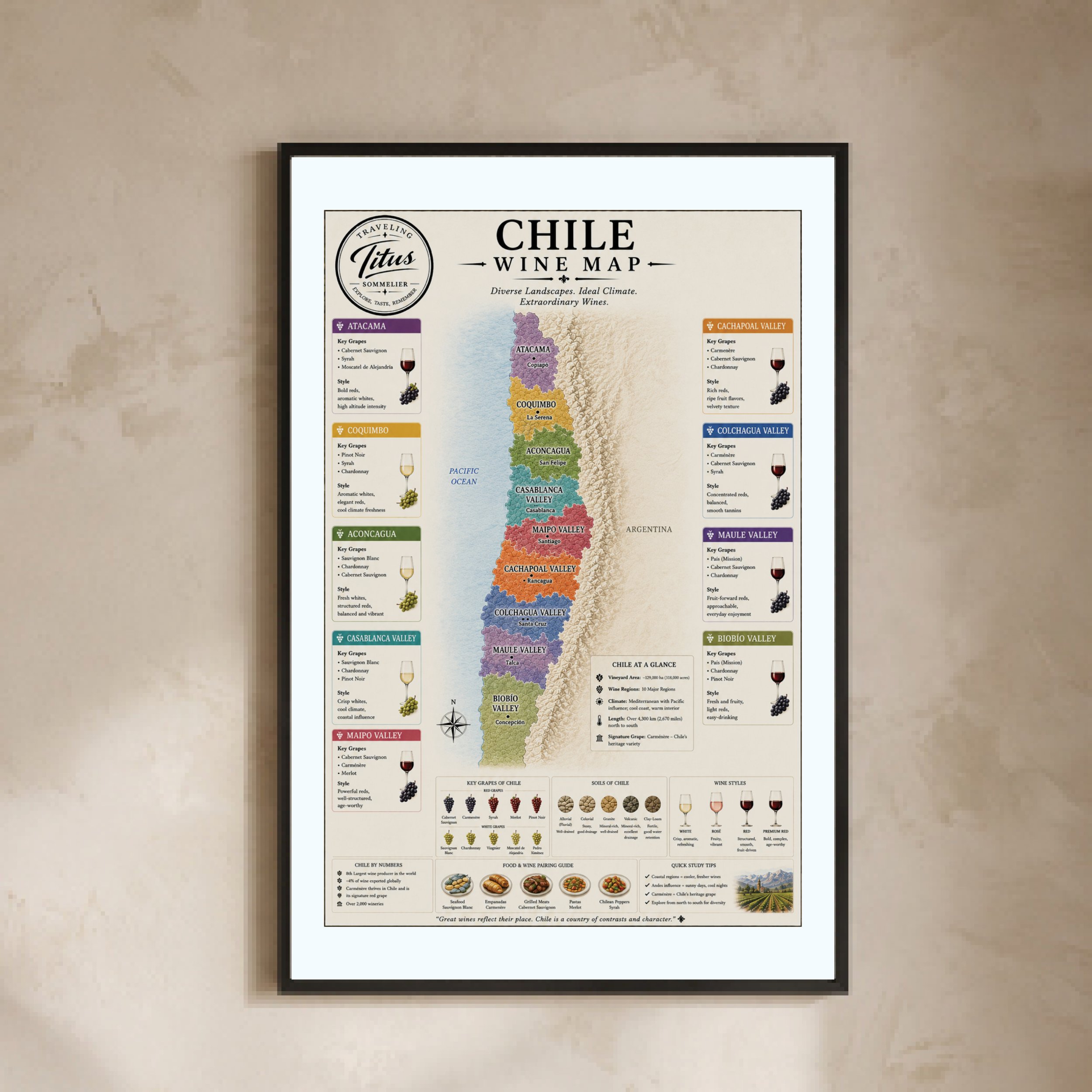 Chile Wine Map