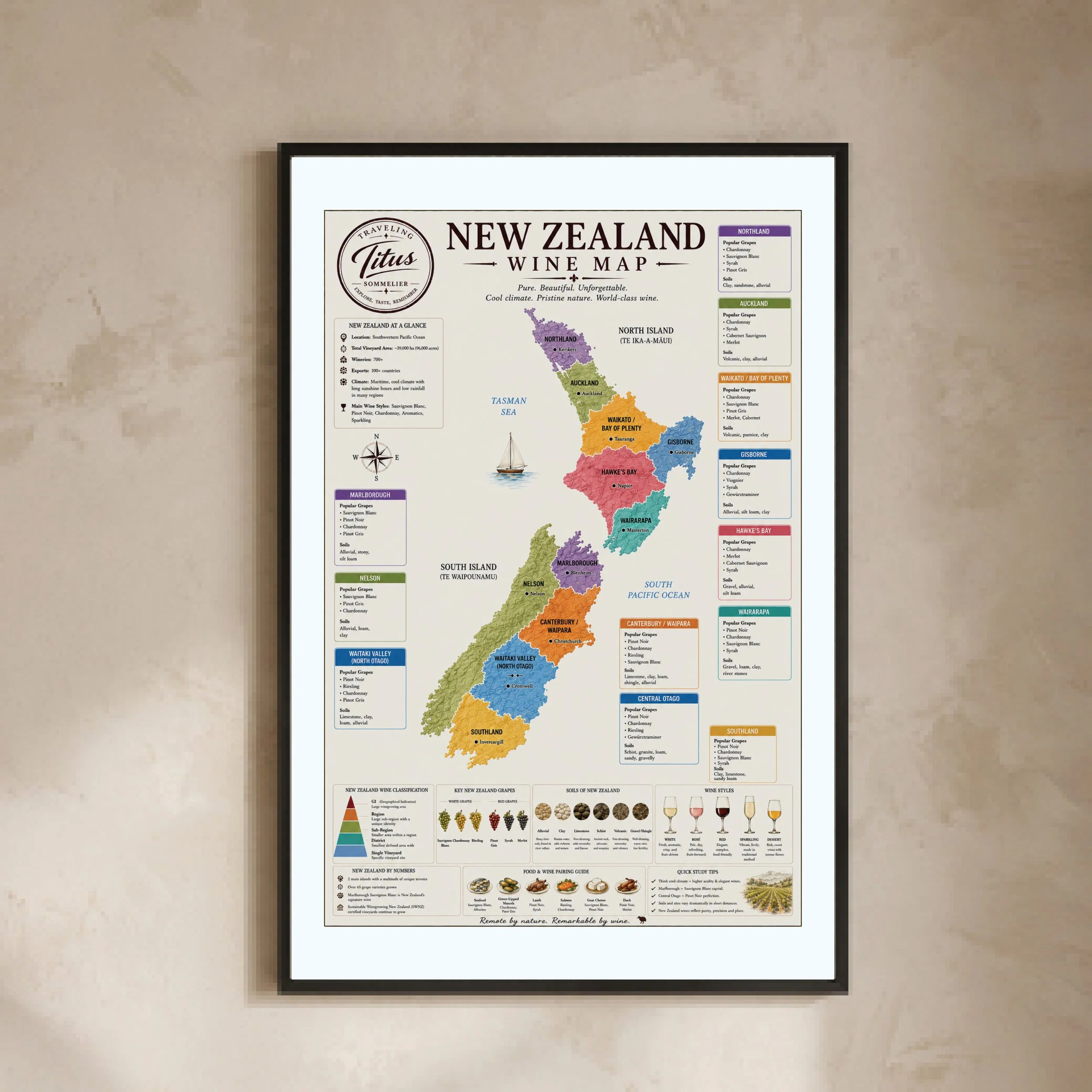 New Zealand Wine Poster