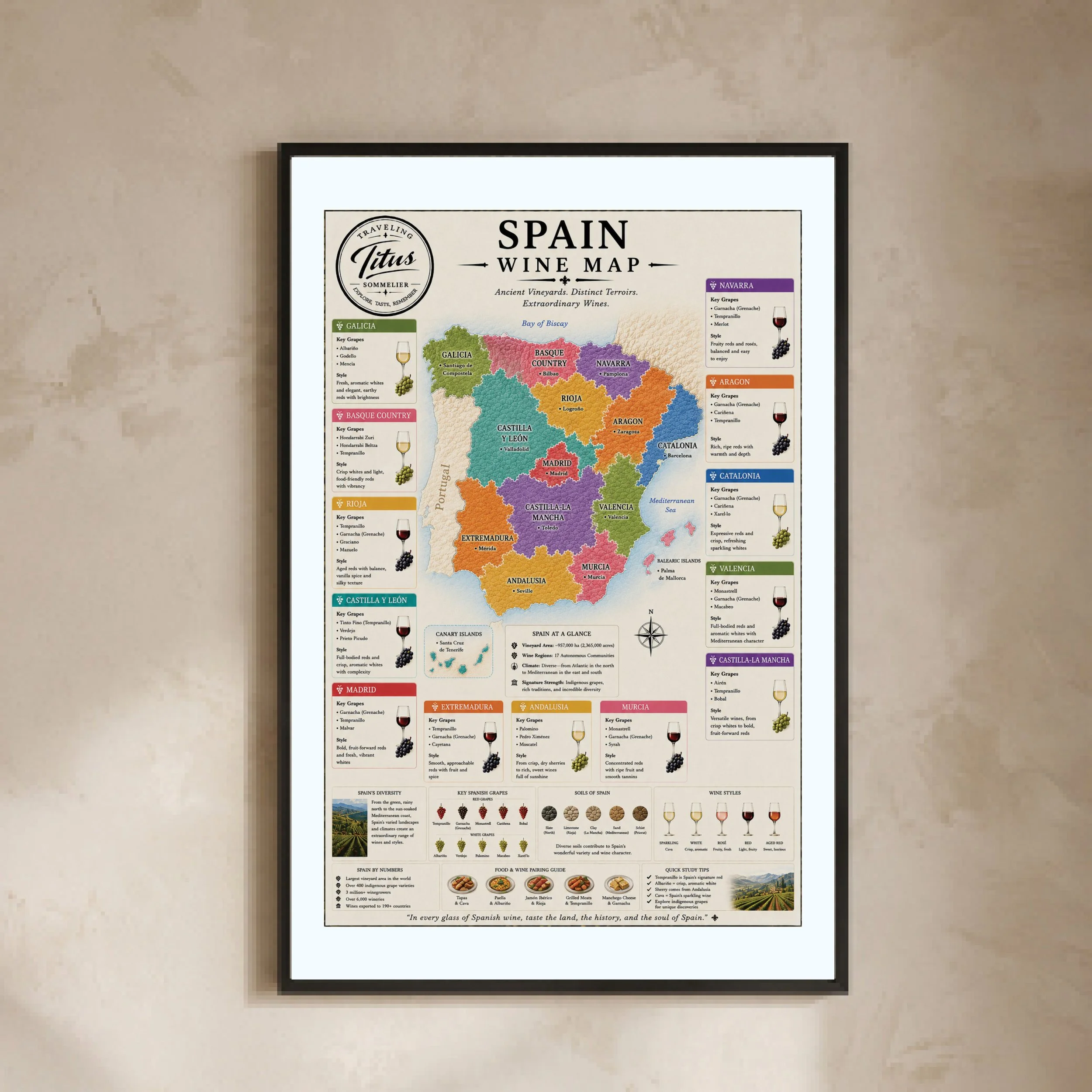 Spain Wine Poster