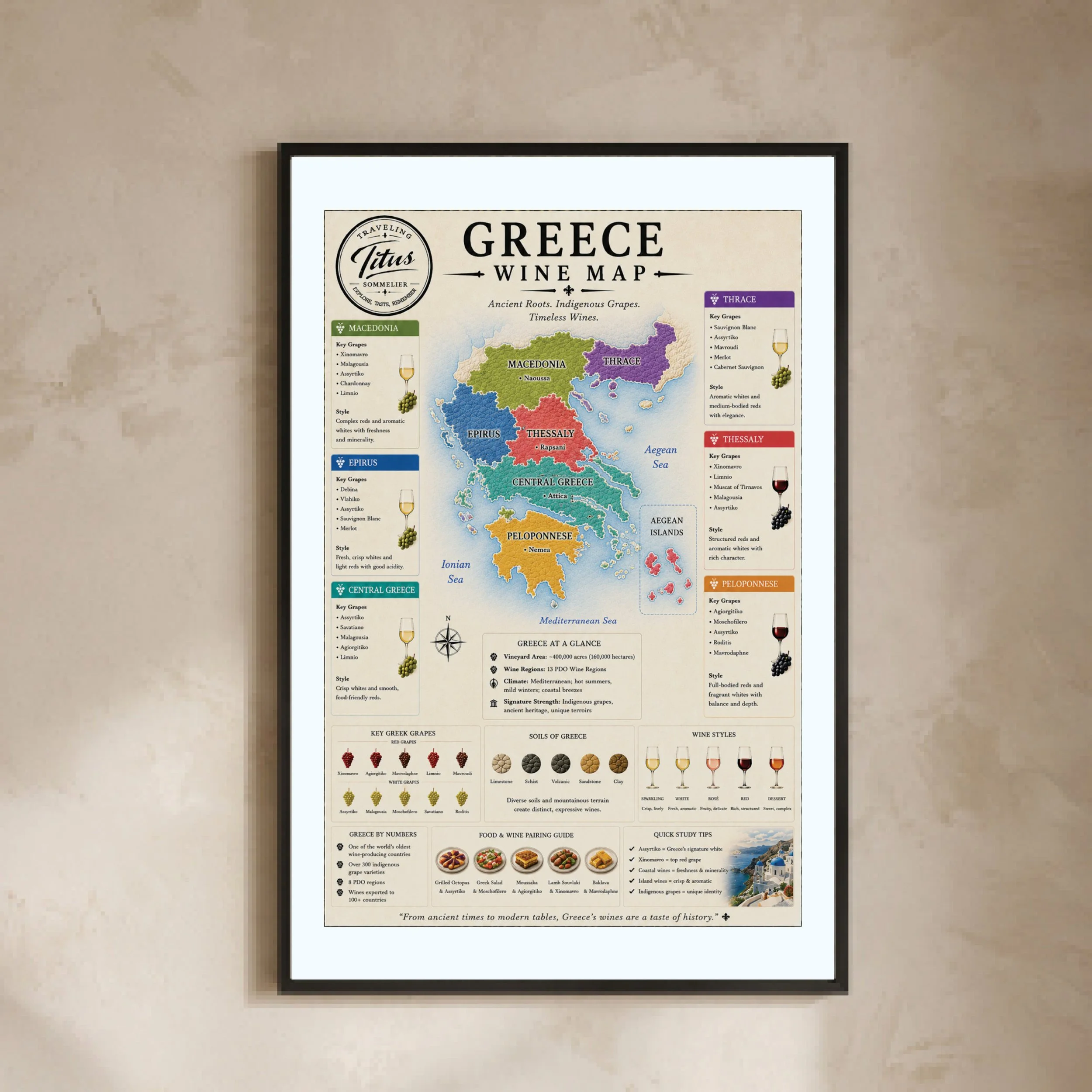 Greece Wine Map