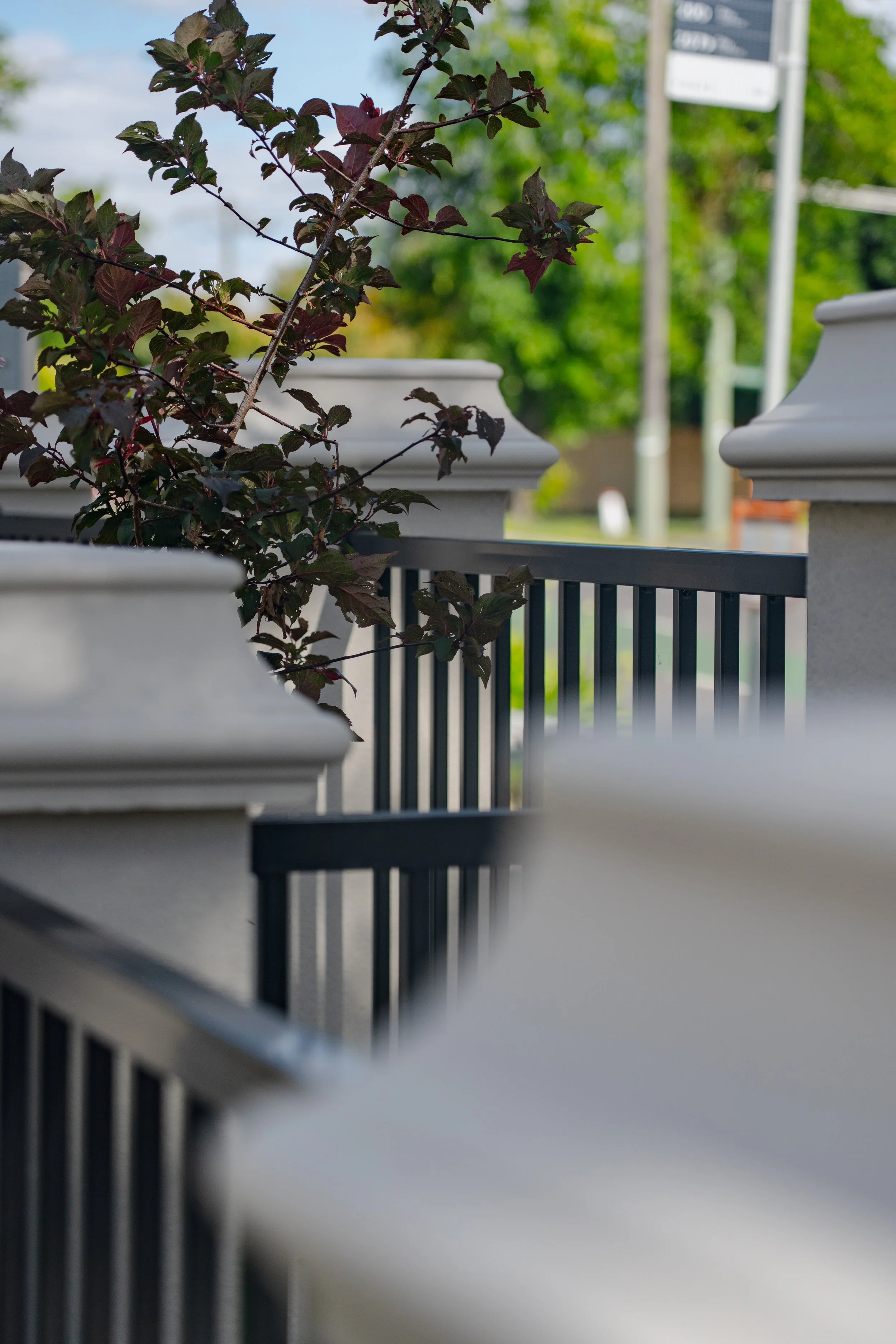 More photos of the details of the Kilby Garden, including details of front fence, pavings and timber pergola.