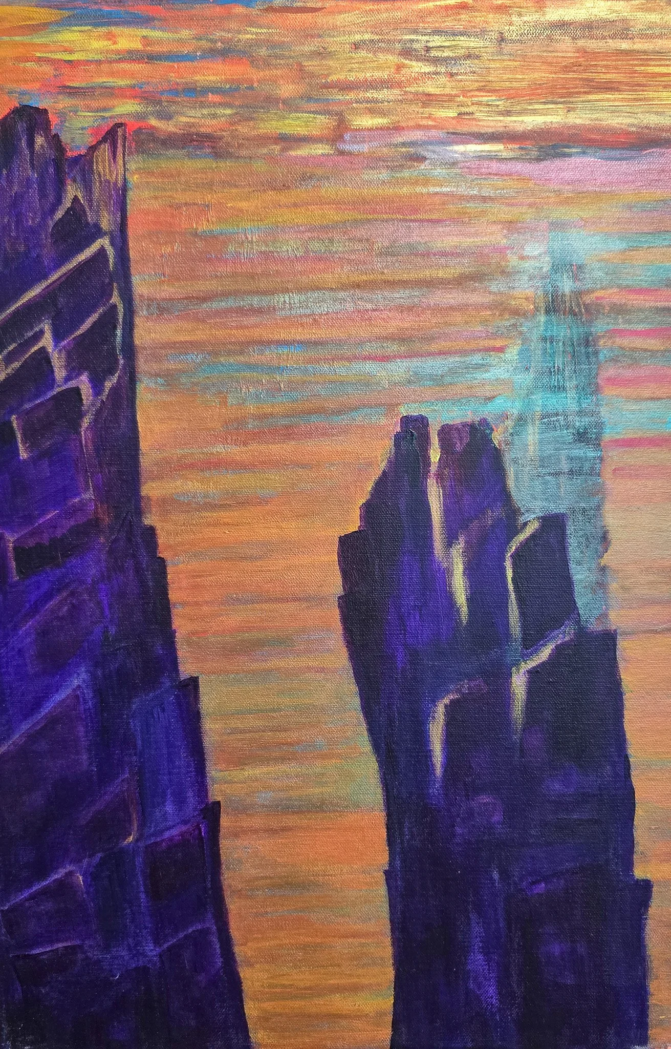 Sunset, rocks, seaside