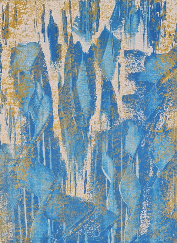 Blue seaweed in the golden sea
