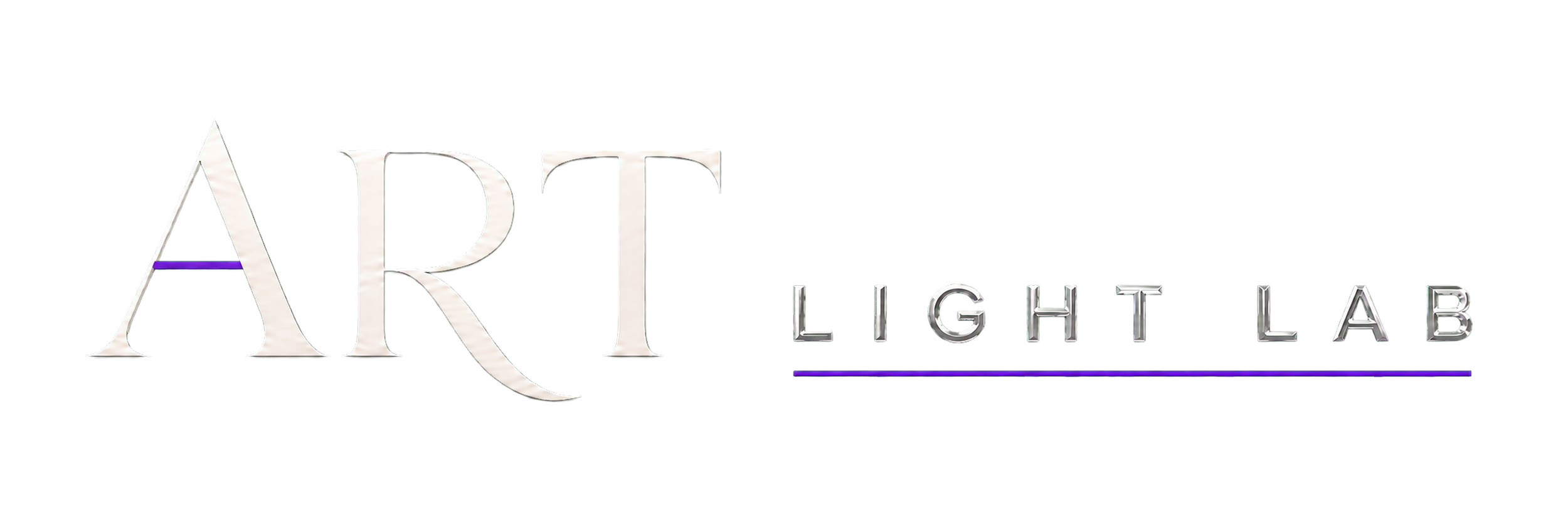 Logo for ART LIGHT LAB with stylized text and a black background.