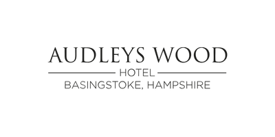 Sign for Audley's Wood Hotel in Basingstoke, Hampshire.