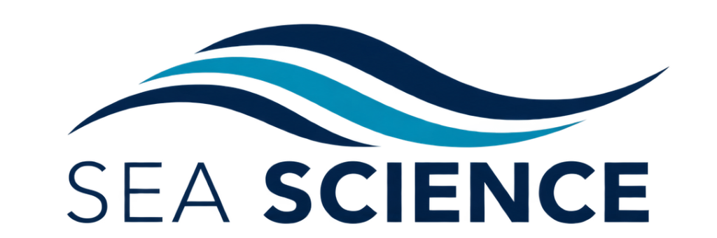 Sea Science logo with stylized blue ocean waves above the words "SEA SCIENCE"