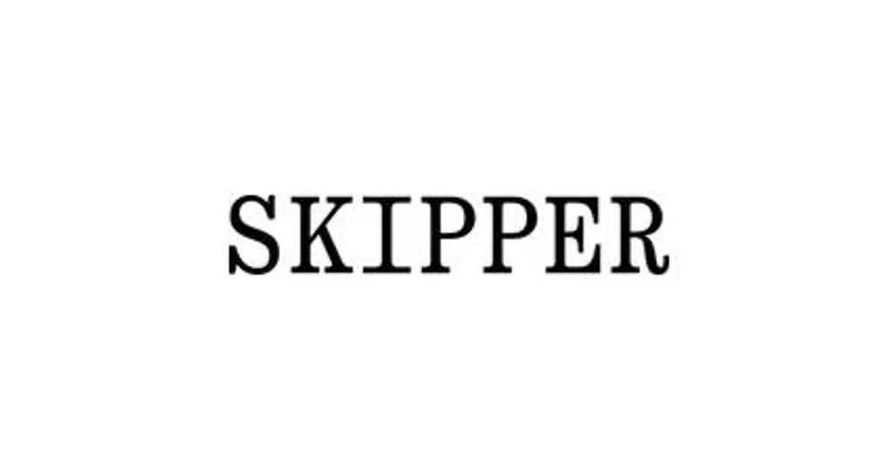 The word 'SKIPPER' written in black uppercase letters on a plain white background.