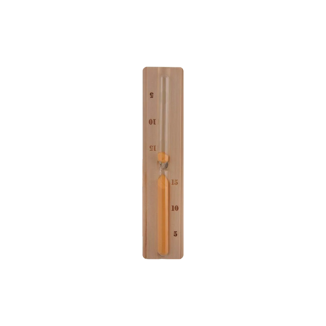 A wooden thermometer with an orange liquid indicator showing a temperature of approximately 10 degrees Celsius.