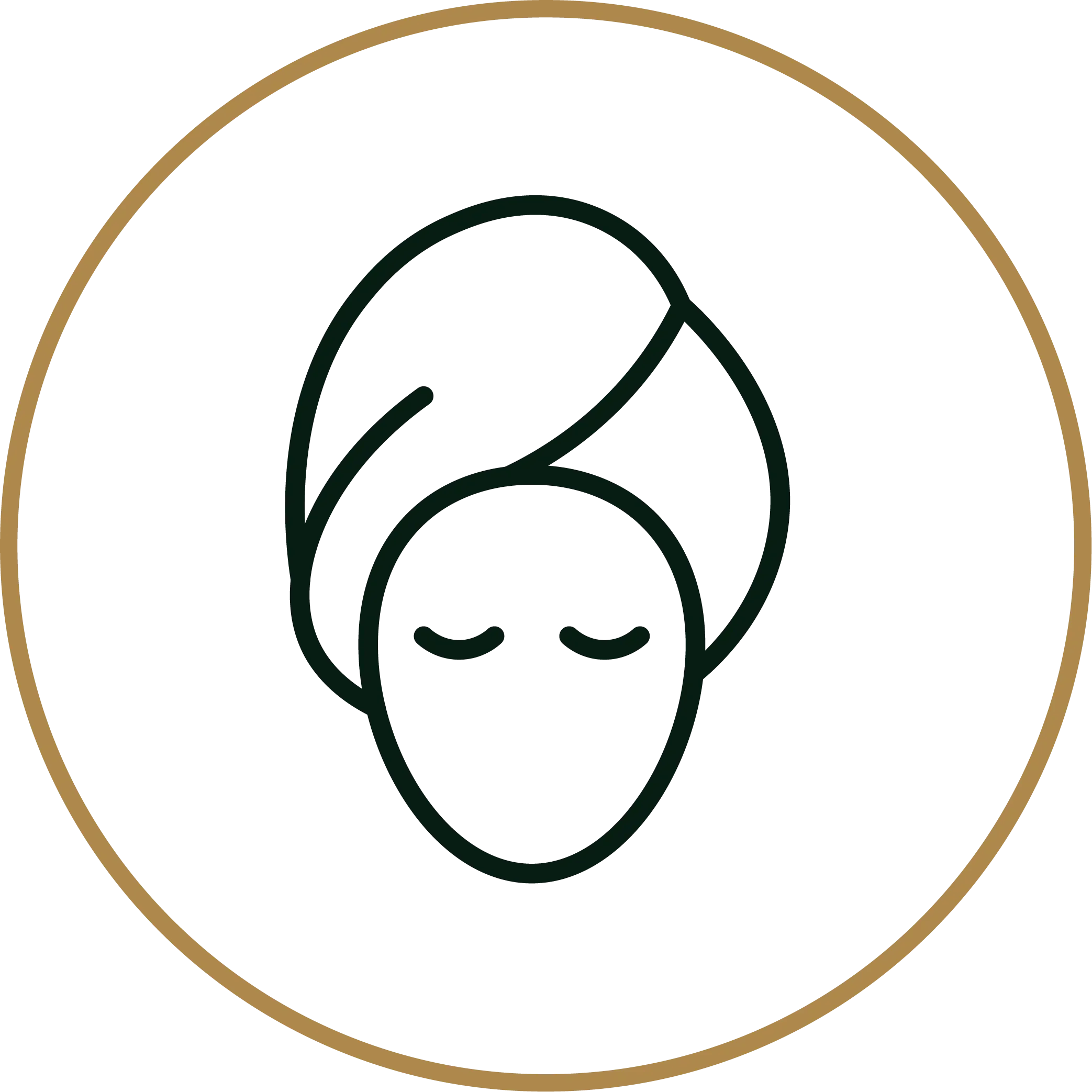 Close-up of a logo with a circle, featuring a stylized black coffee cup outline and the text 'The' underneath, set on a white background