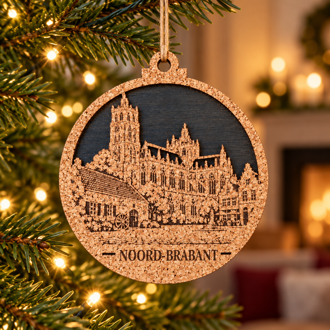 Noord-Brabant ornament in warm Christmas lights.png