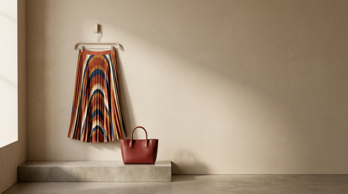 Pleated Midi Skirt