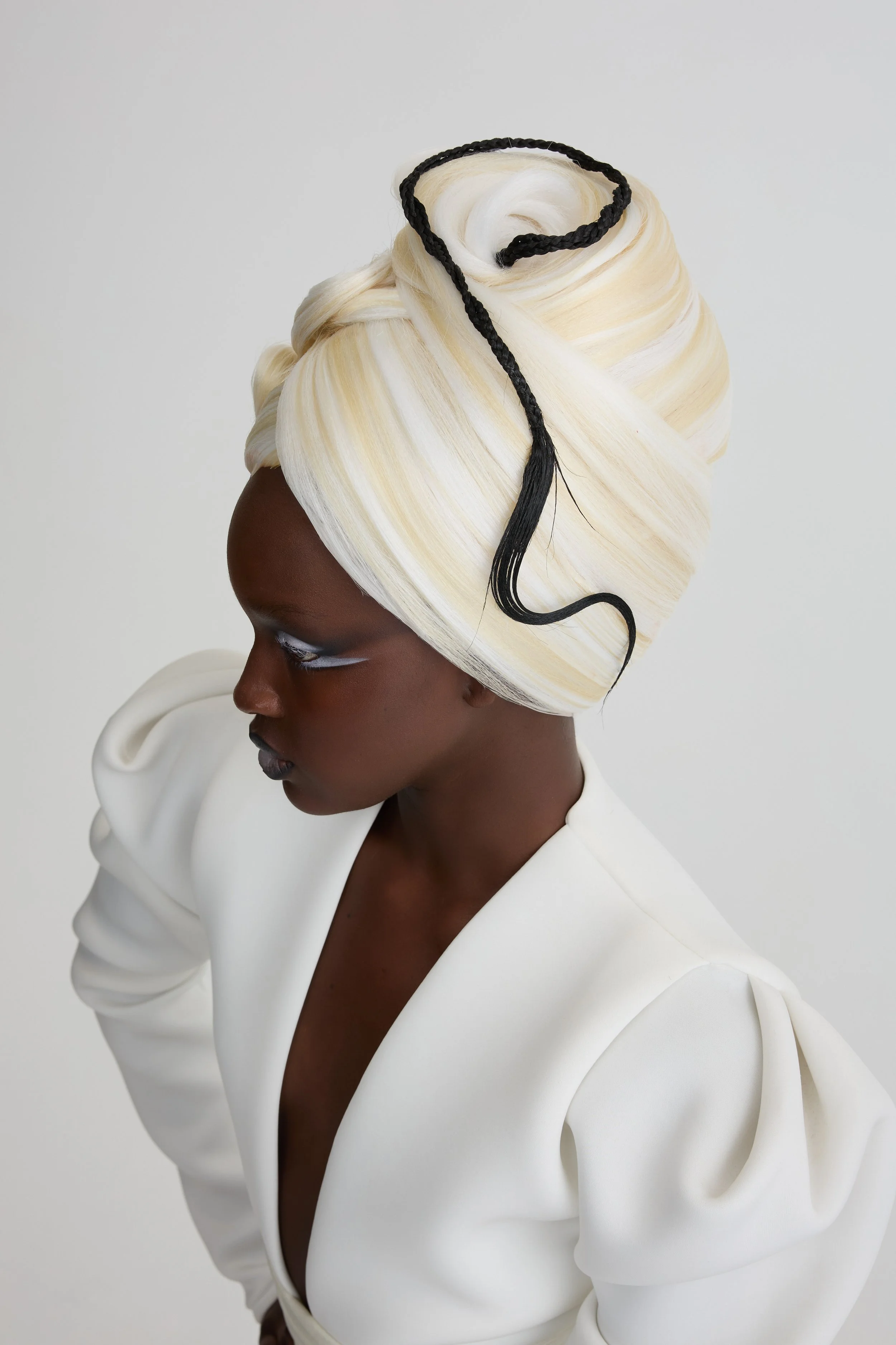 Avant-garde editorial hair turban, KATYA Sydney