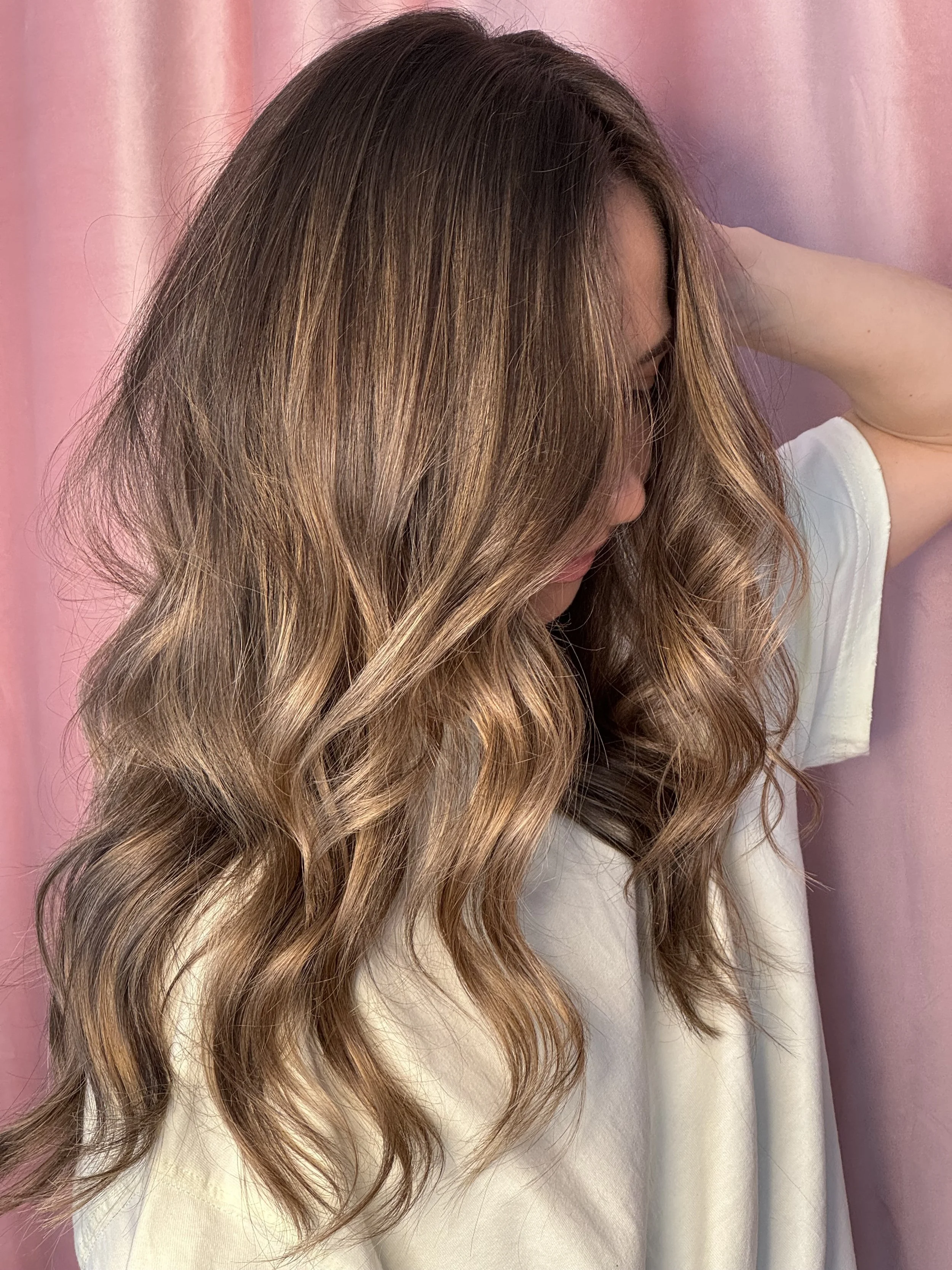 Air Touch warm chai rose tone brunette, Sydney colourist KATYA