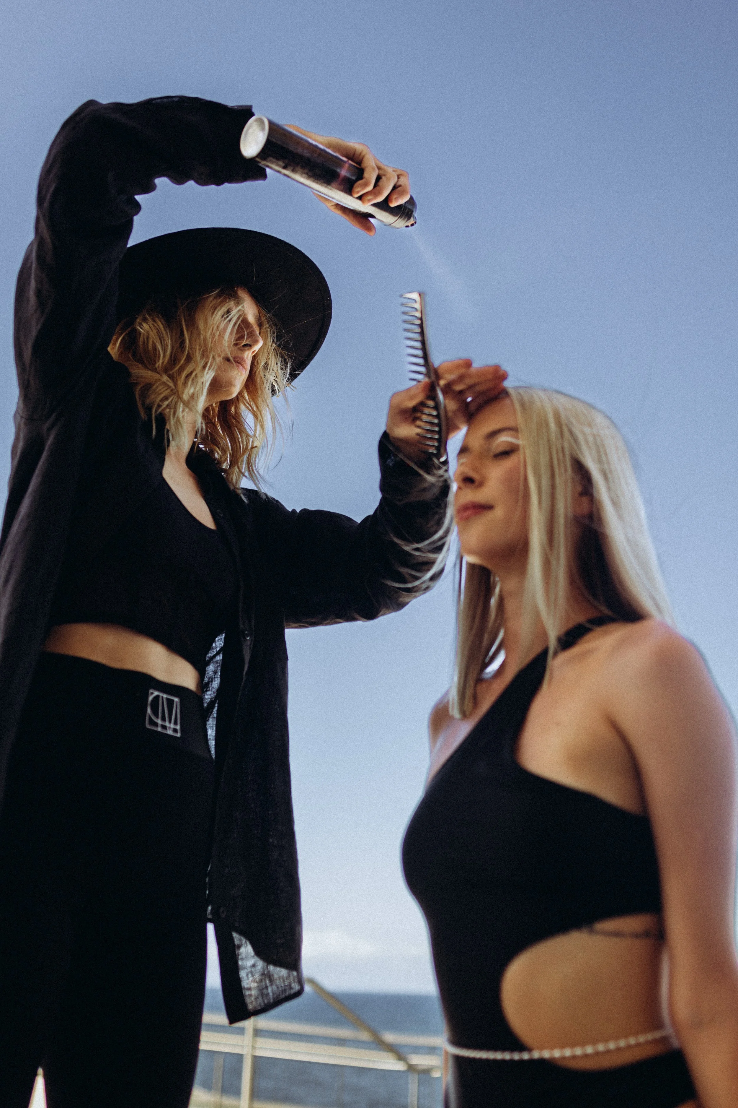 Editorial styling on blonde highlights, Sydney colourist KATYA
