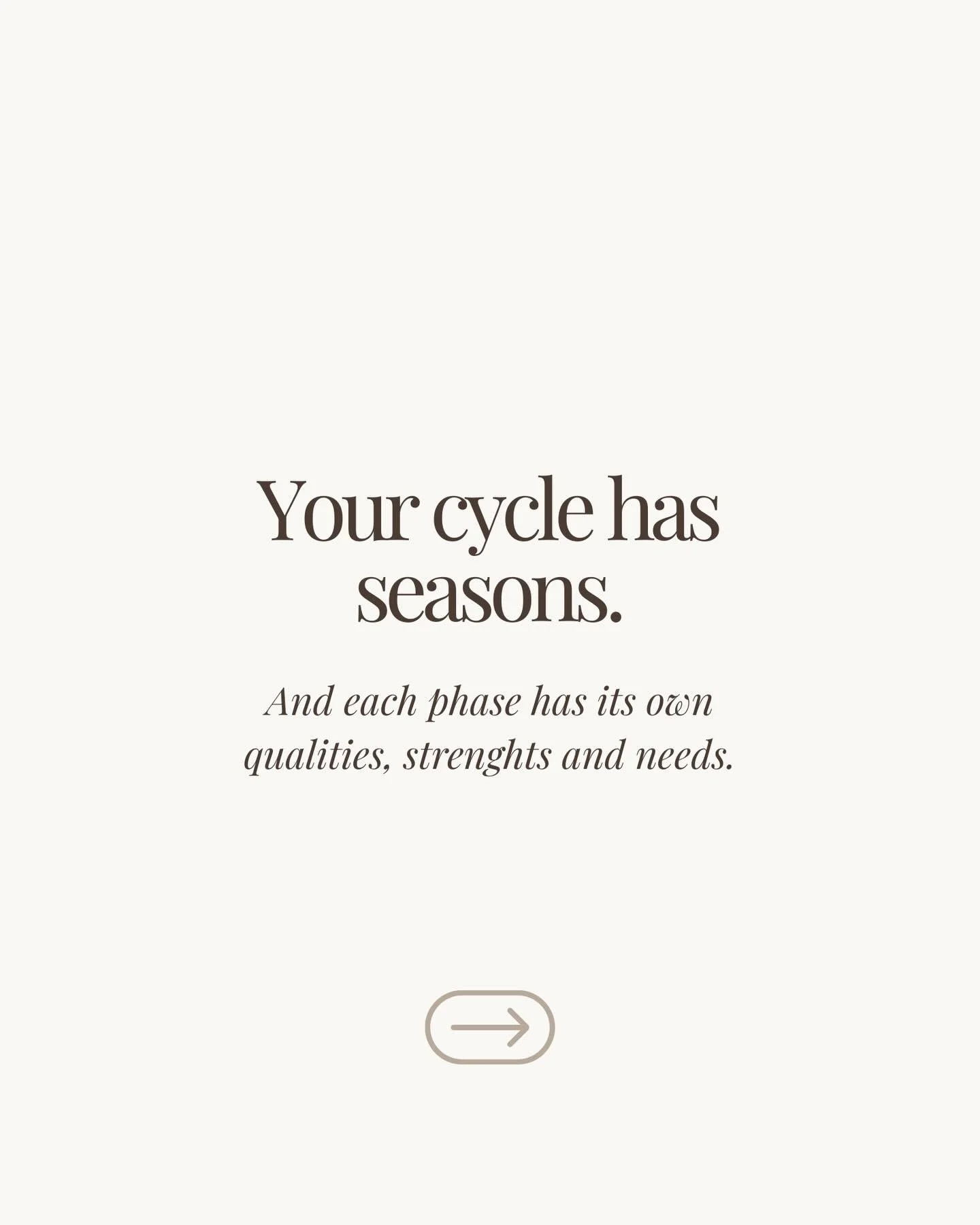 Across your cycle, hormonal shifts influence your energy, focus, social drive and physical performance.

Each phase feels different because your body is prioritizing different things at different times.

Instead of expecting yourself to feel the same