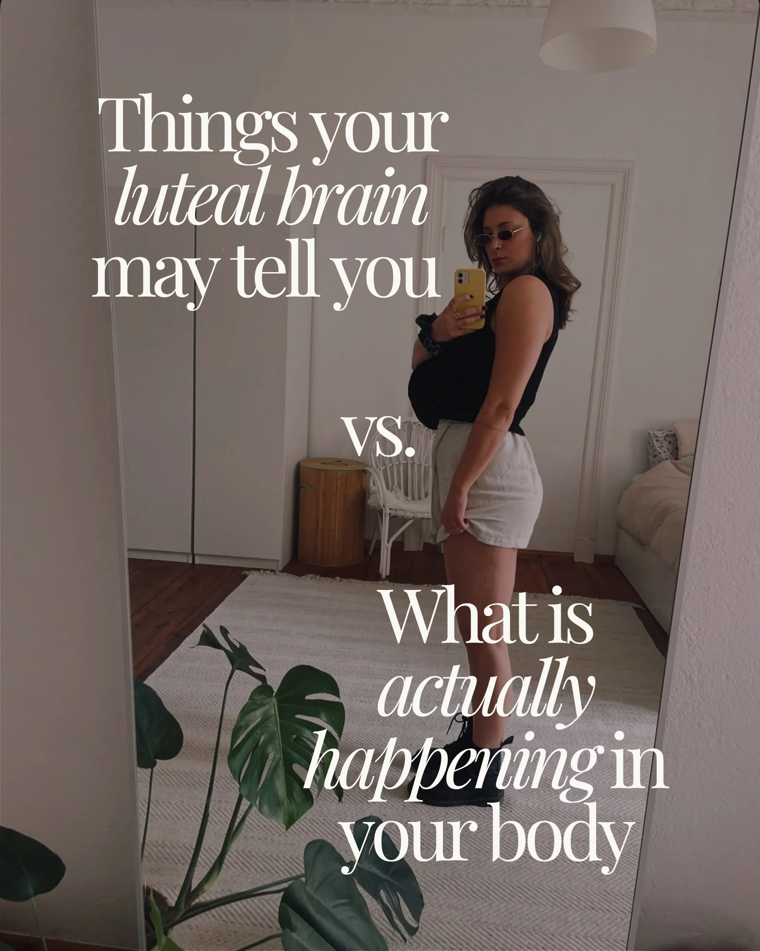 Your luteal brain may try to trick you☝🏼

Suddenly you&rsquo;re too hungry, too tired, too emotional, not productive enough and somehow you also don&rsquo;t like anything you see in the mirror.

But sometimes, understanding what&rsquo;s actually hap