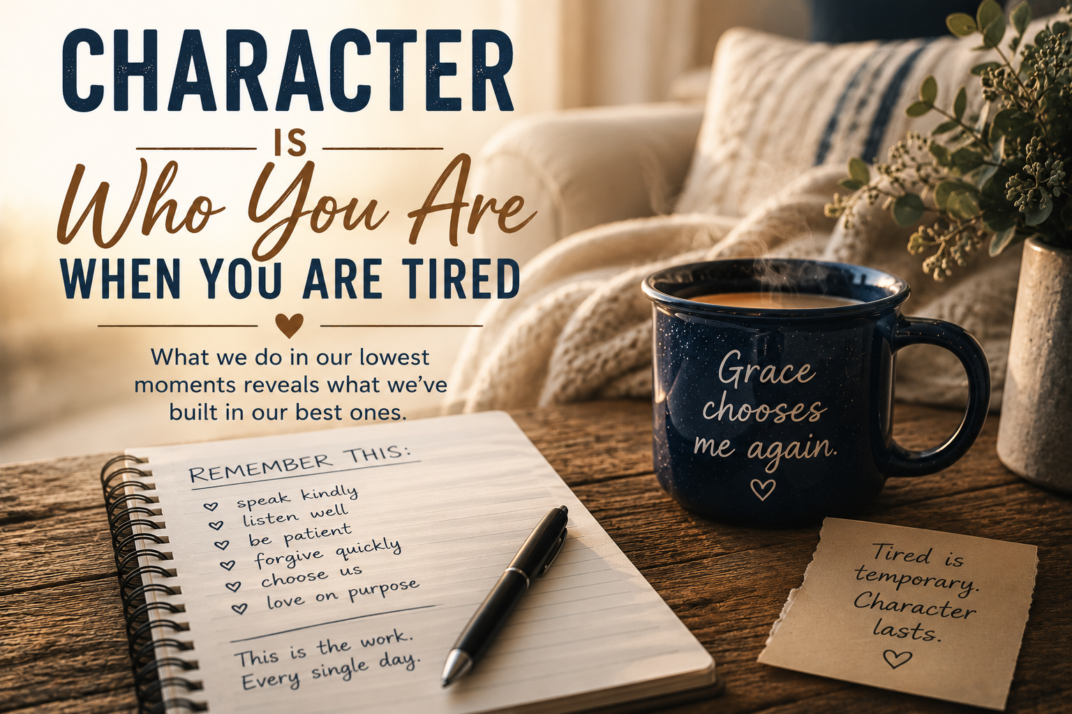 Character Is Who You Are When You Are Tired