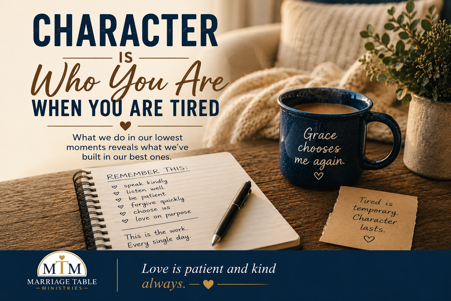 Character Is Who You Are When You Are Tired