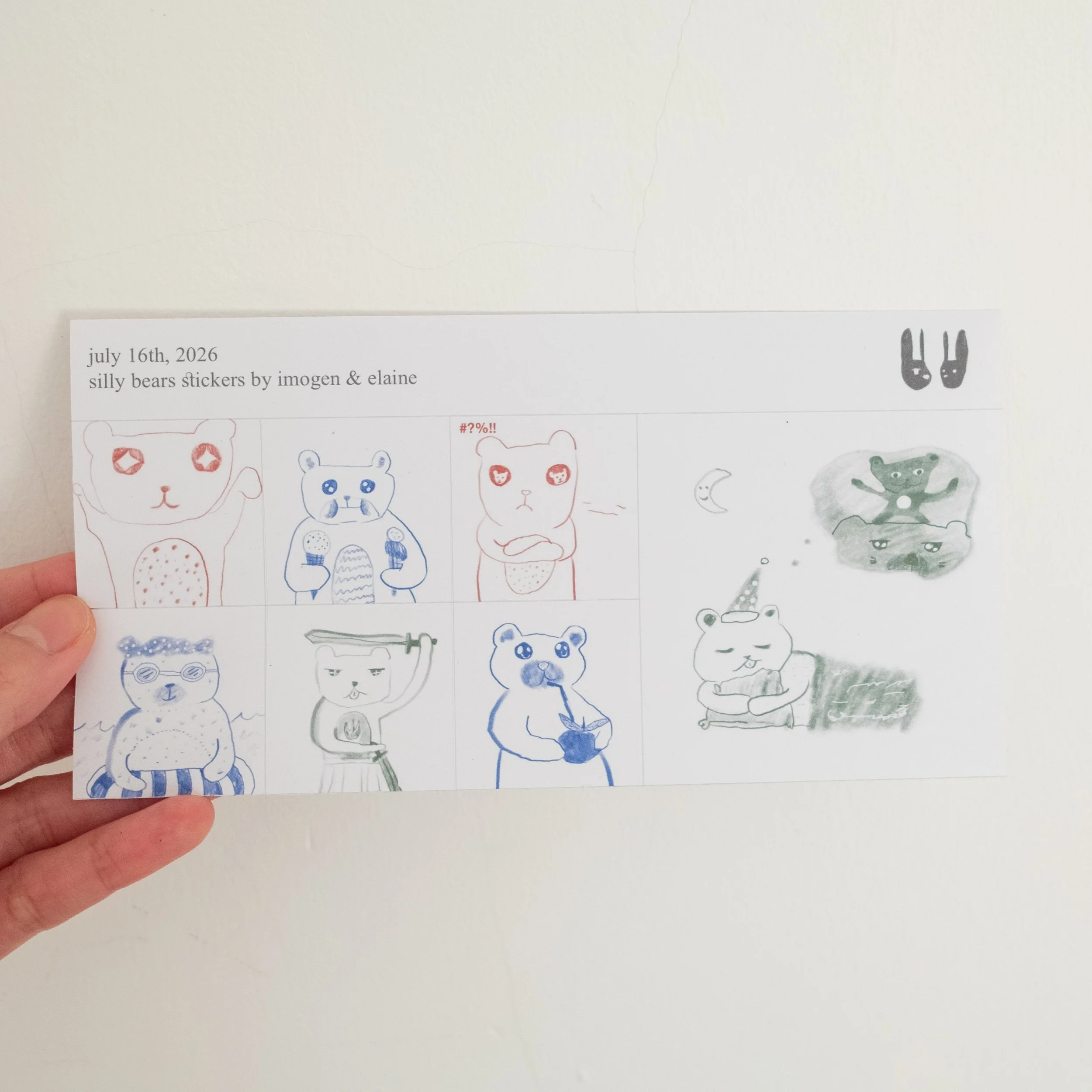 Silly bears stickers