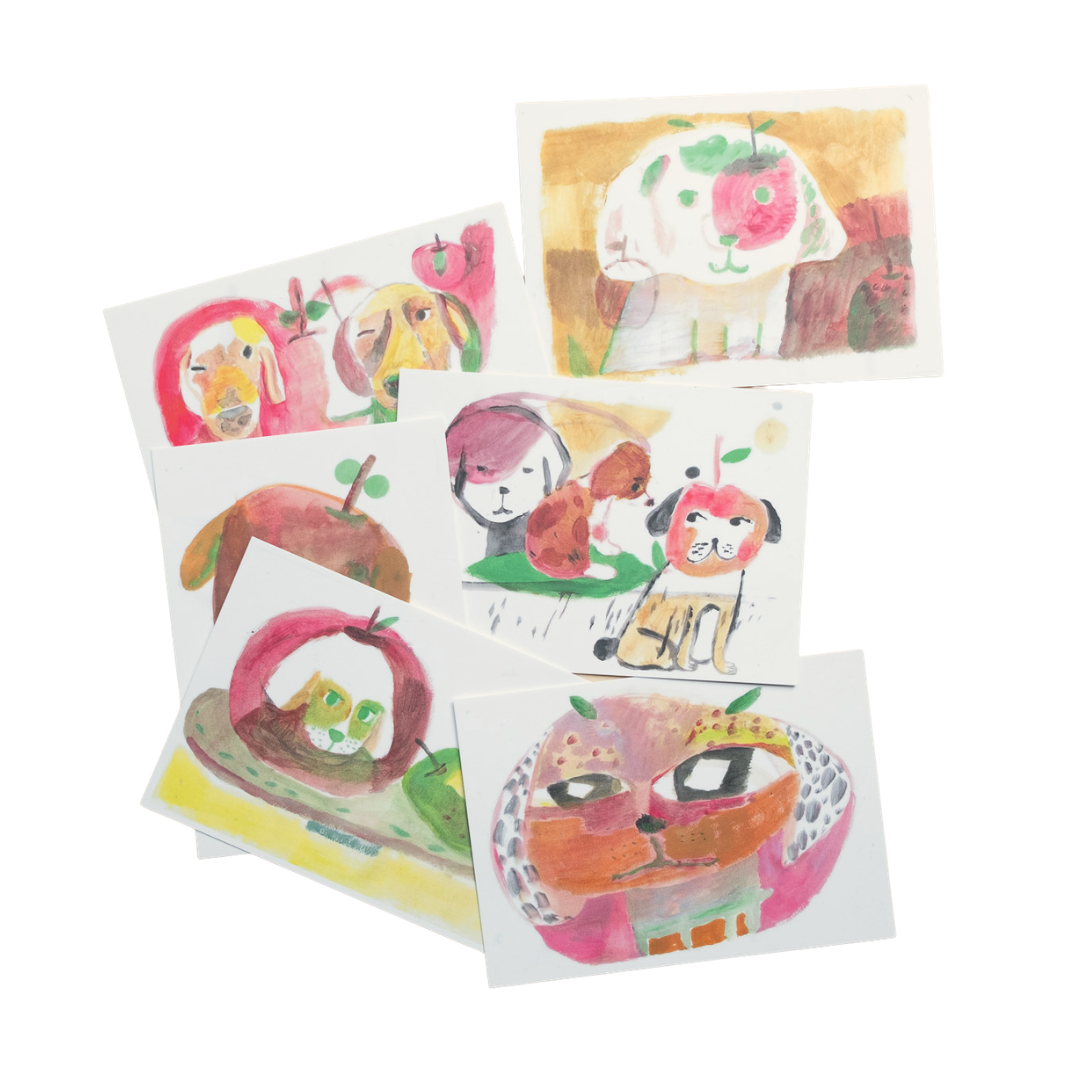 Apple Dogs Postcard Set of 6