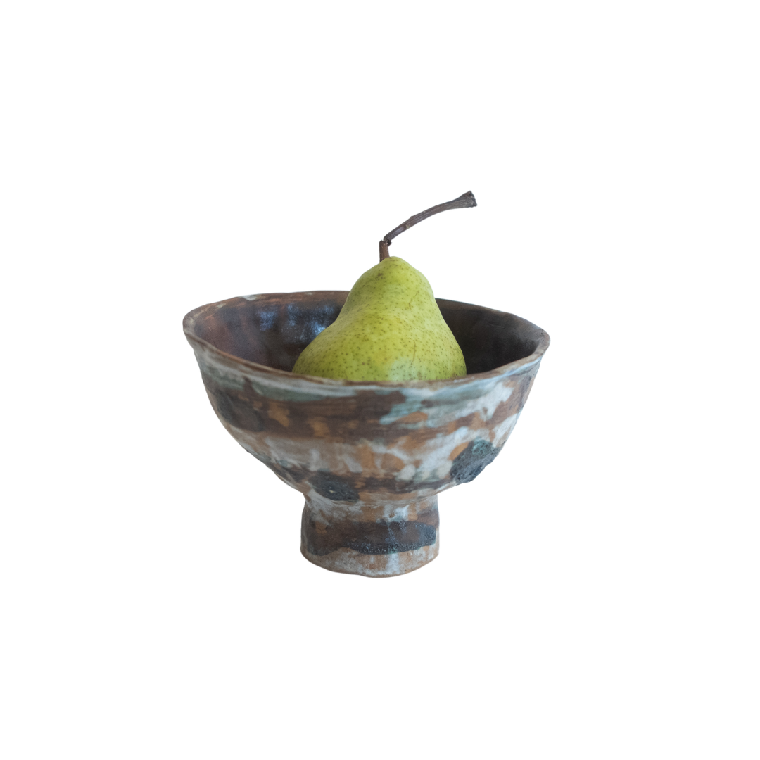 Unnamed footed stoneware bowl