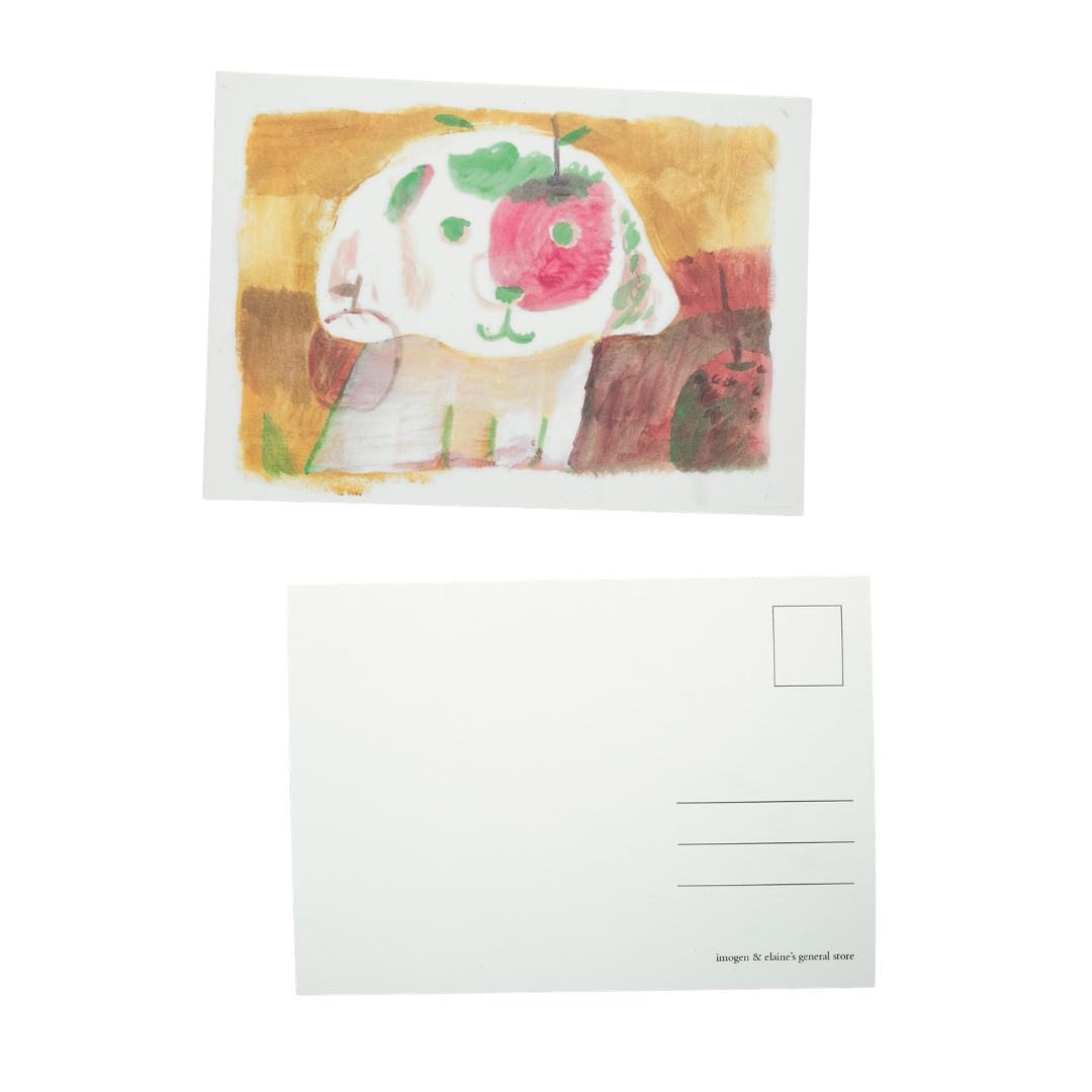 Demure Apple Dog Postcard