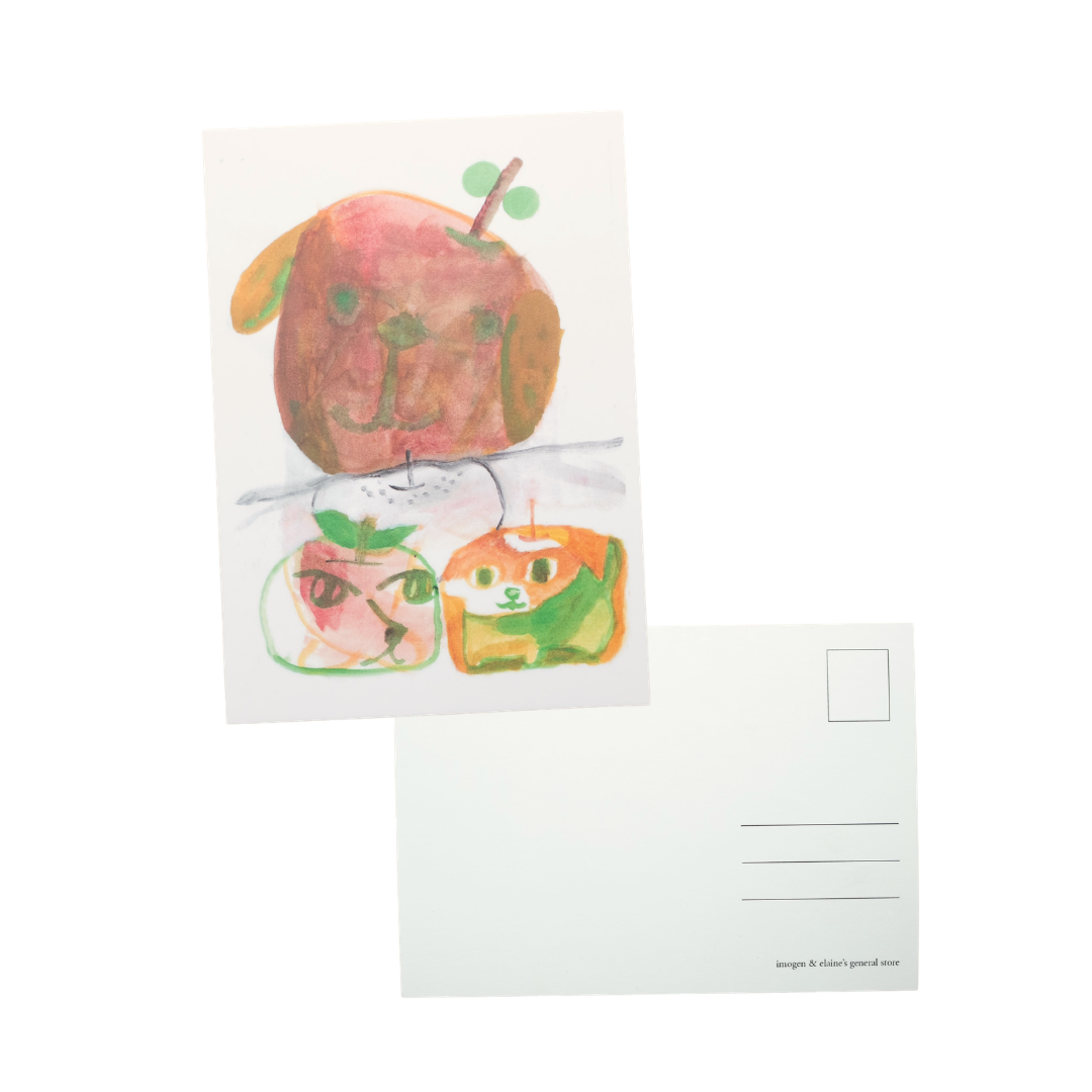 Big & Small Apple Dogs Postcard