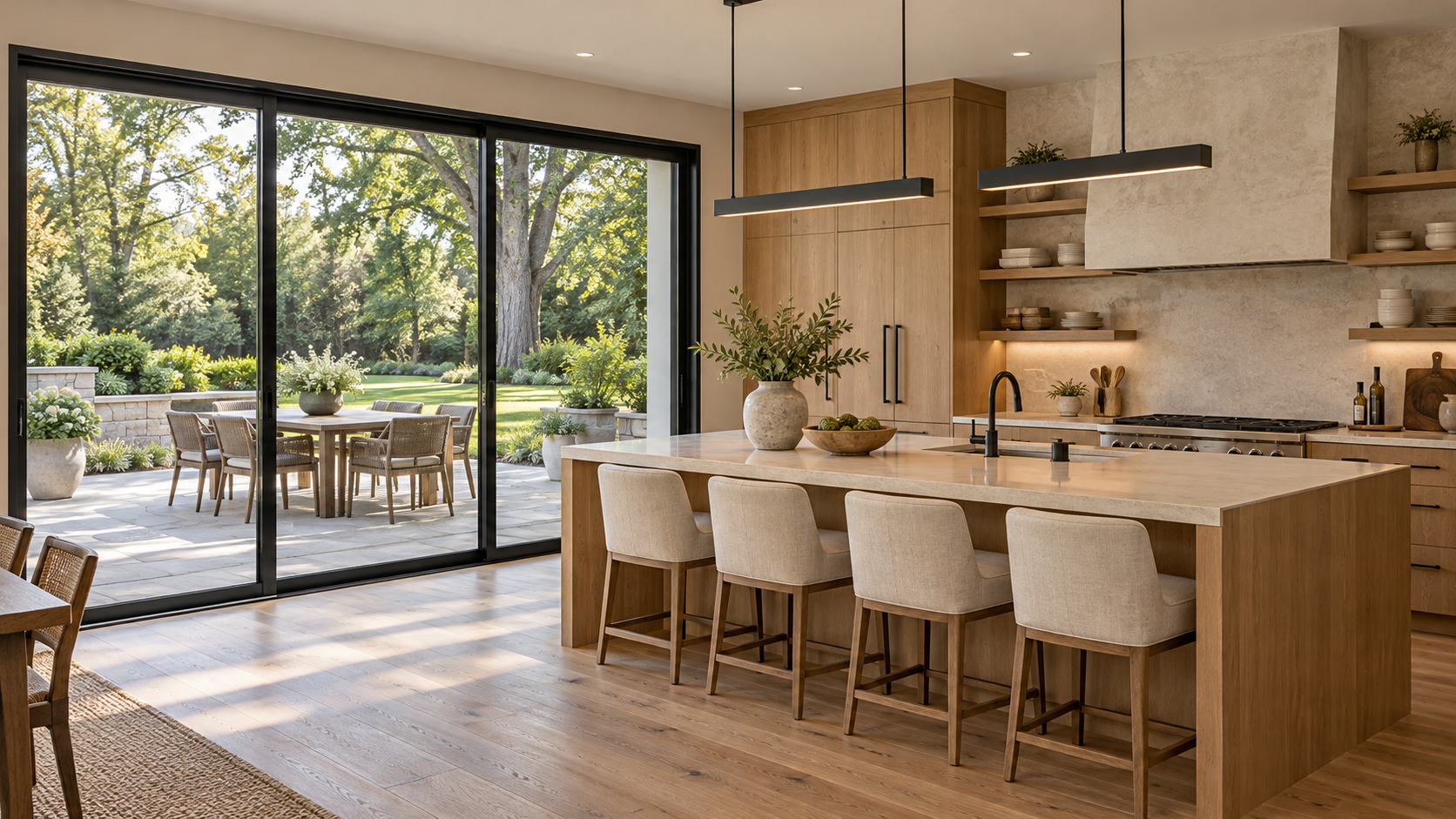 Organic modern kitchen with three-panel patio doors.png