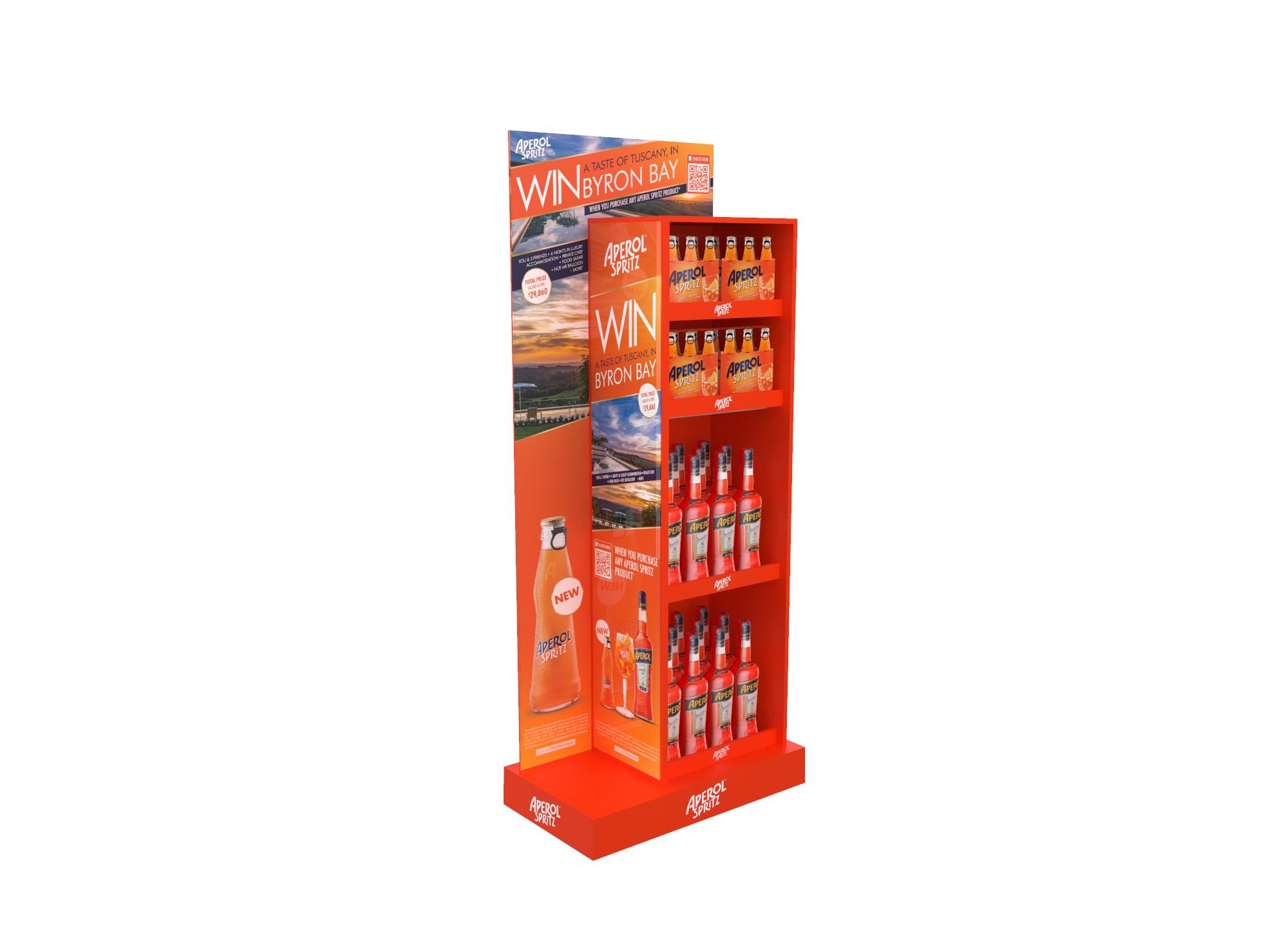 Aperol FSDU Promotional Reskin - Temporary Cardboard Display - Campari