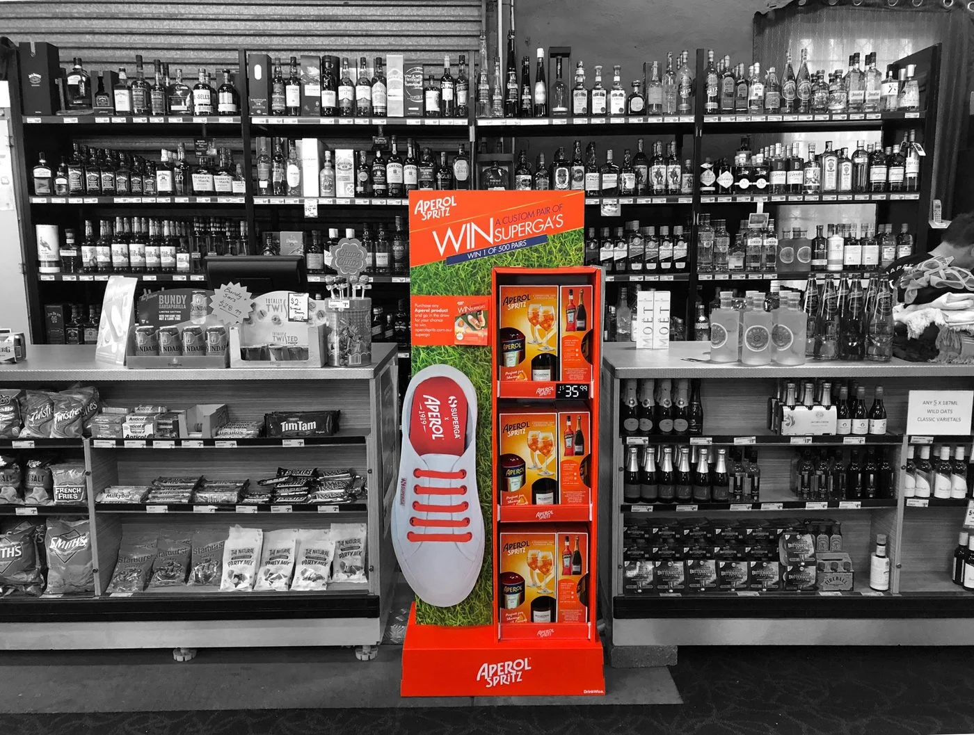 Aperol FSDU Superleggera Promotion - Temporary Cardboard Display - Campari