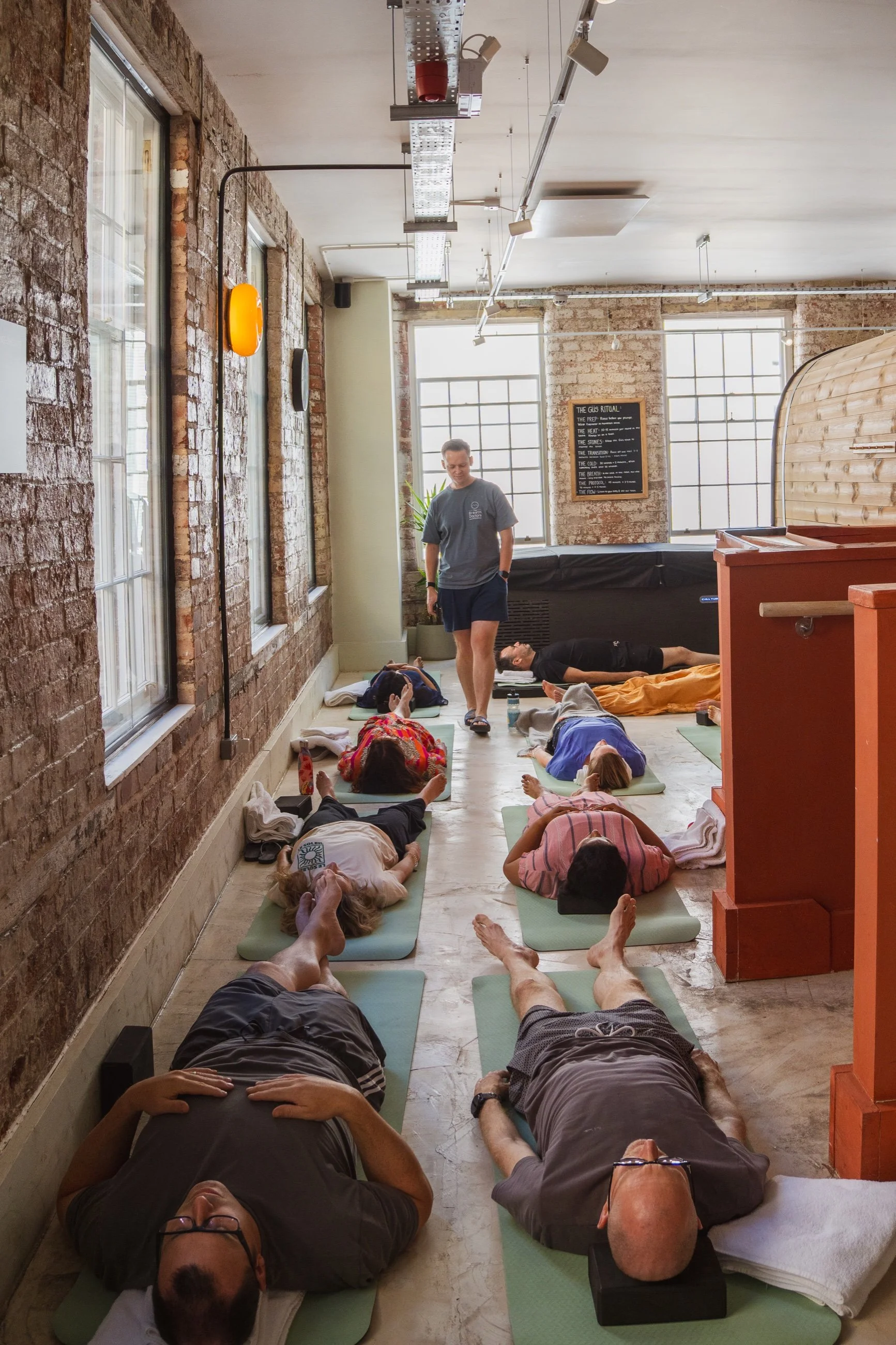 Dr Tim Hughes guiding breathwork at Foundations of Balance