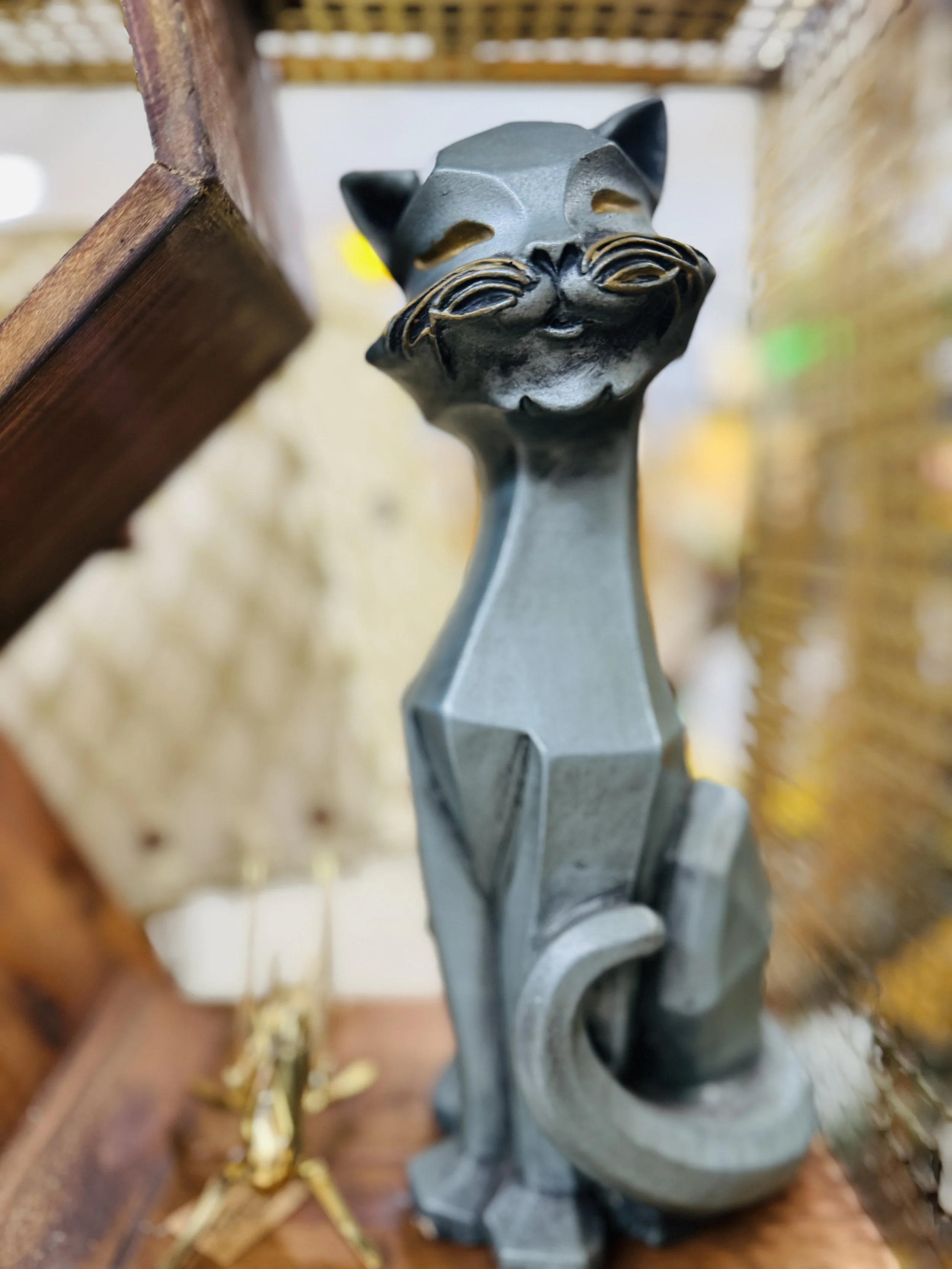 Mid-century modern (MCM) cat sculpture at Lela's Vintage