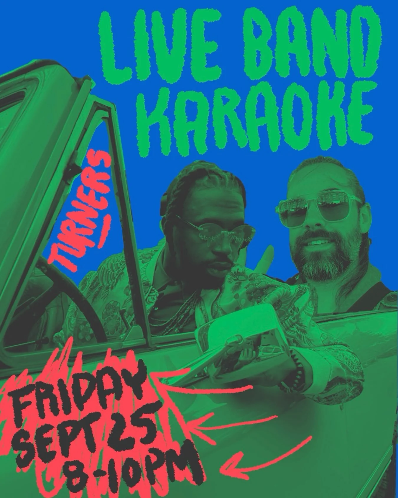 Fourth Friday is Live Band Karaoke at Turners!

Bring your coolest friends and sing your favorite songs!

Friday, September 25 from 8-10pm