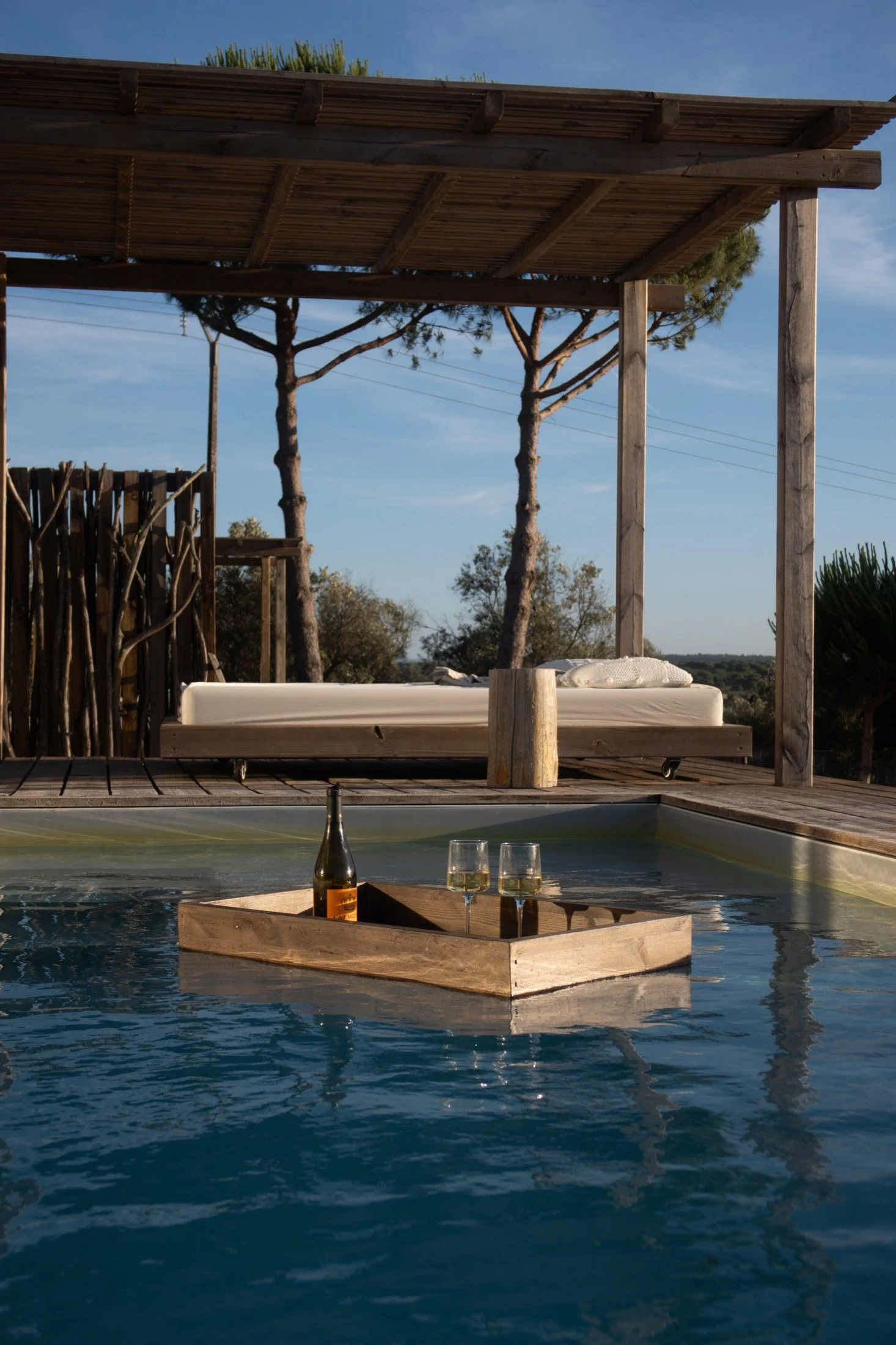 Champagne by the pool