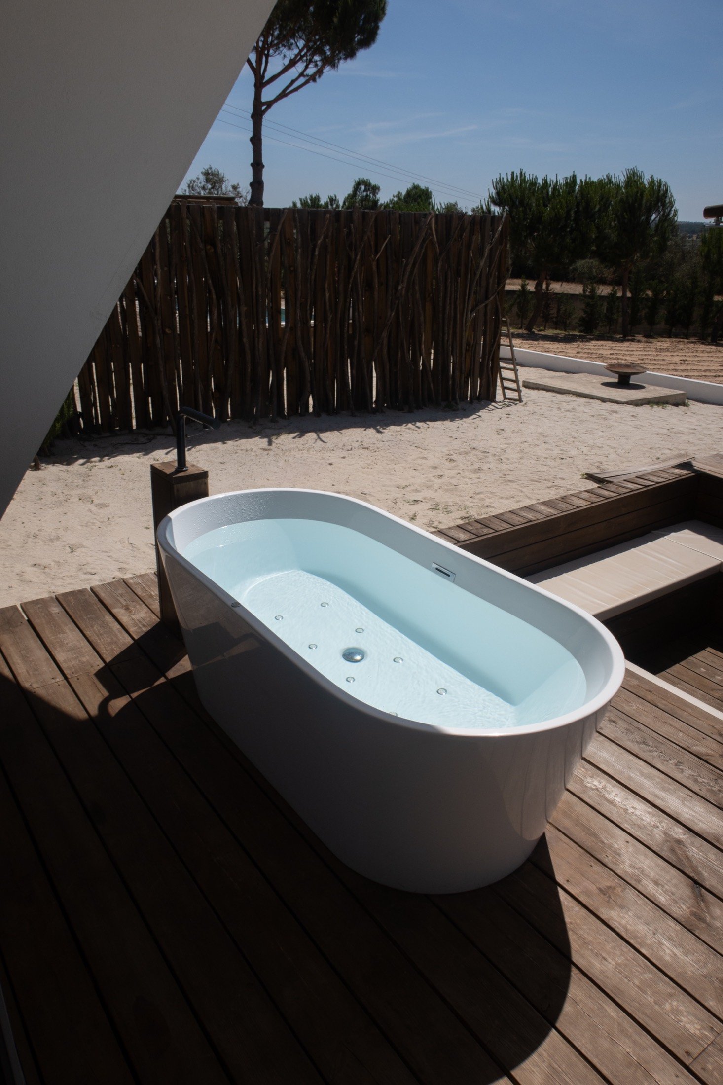 Hot tub on the deck