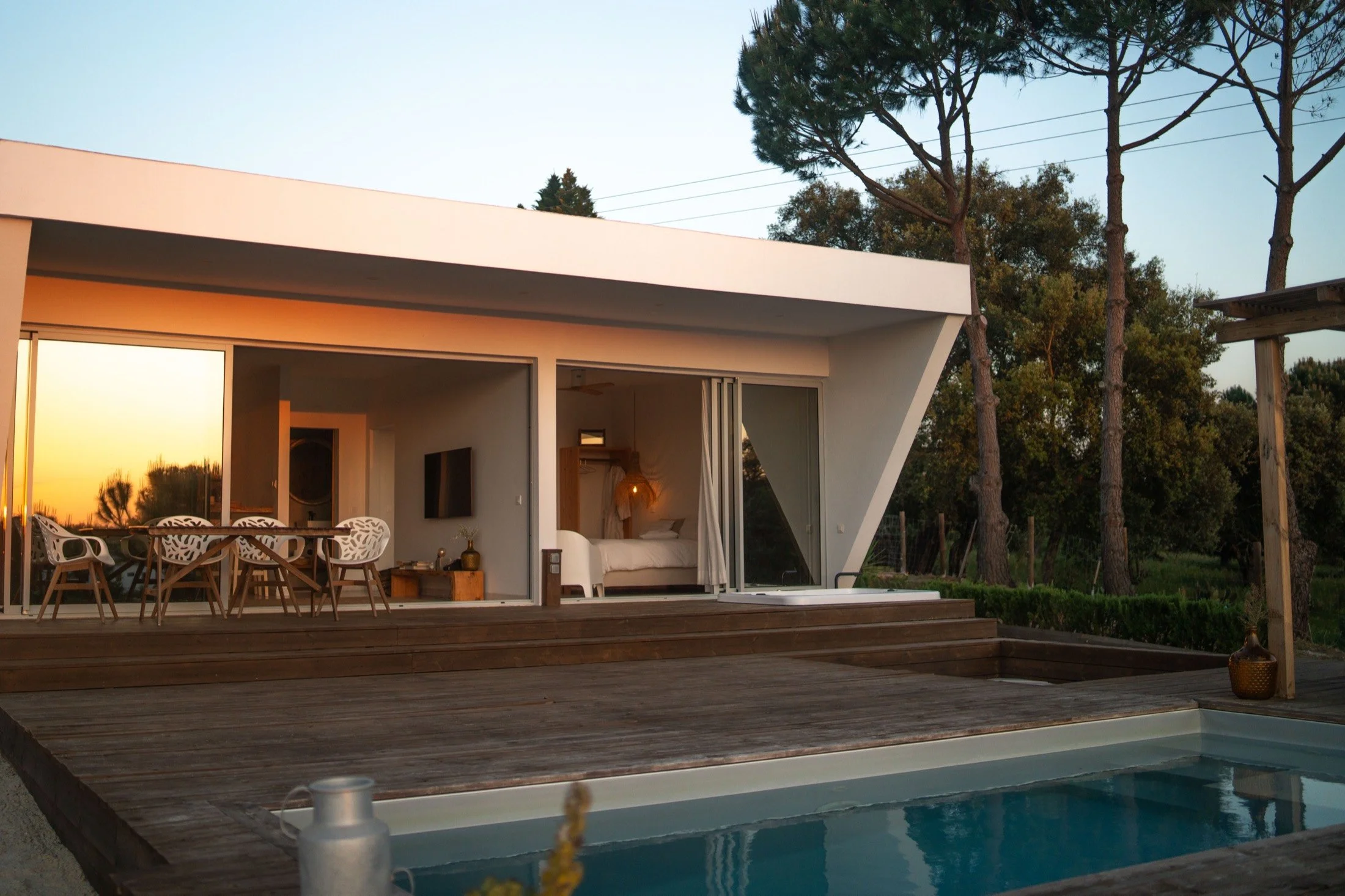 The house at dusk
