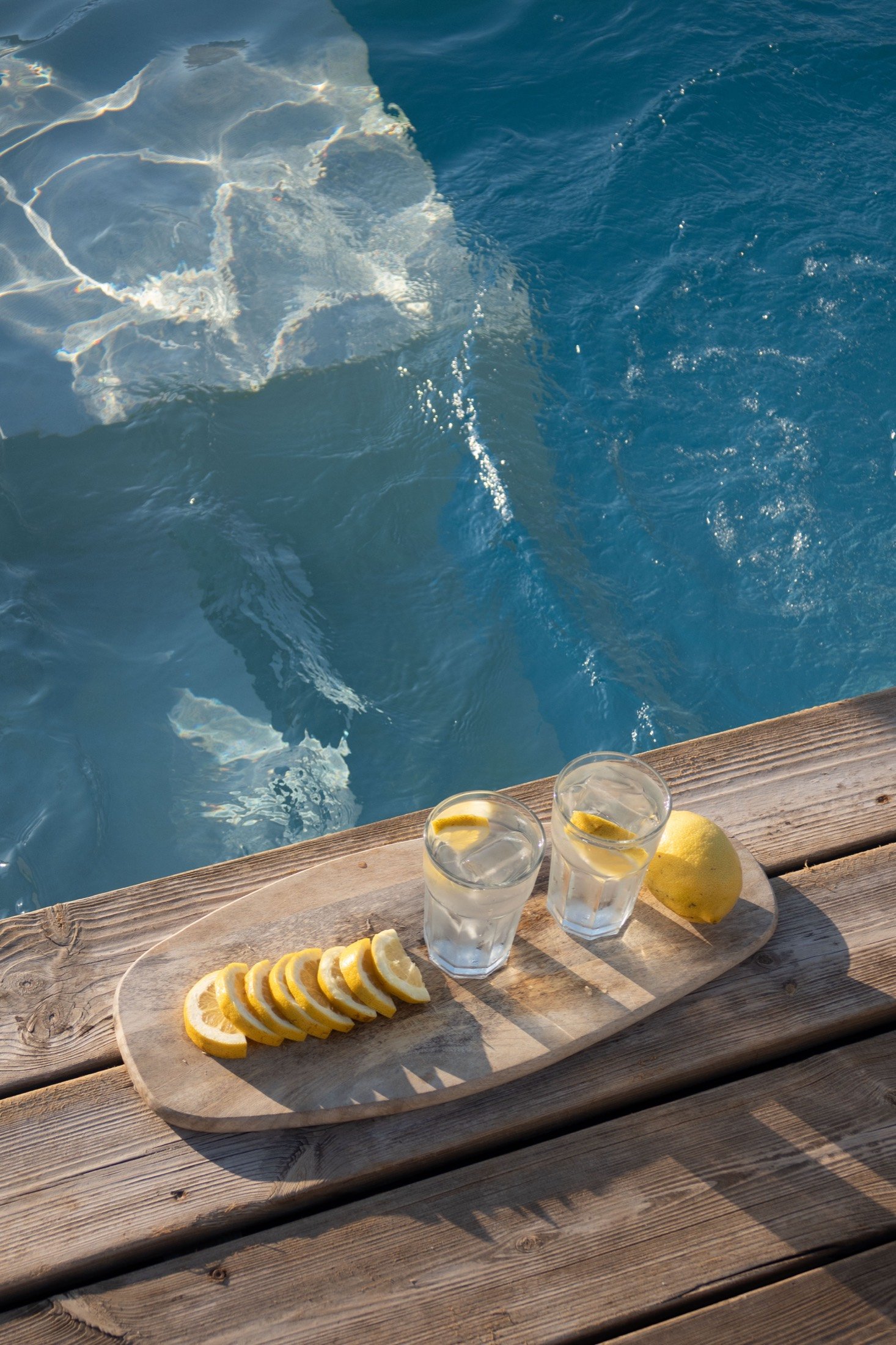Cold drinks by the pool