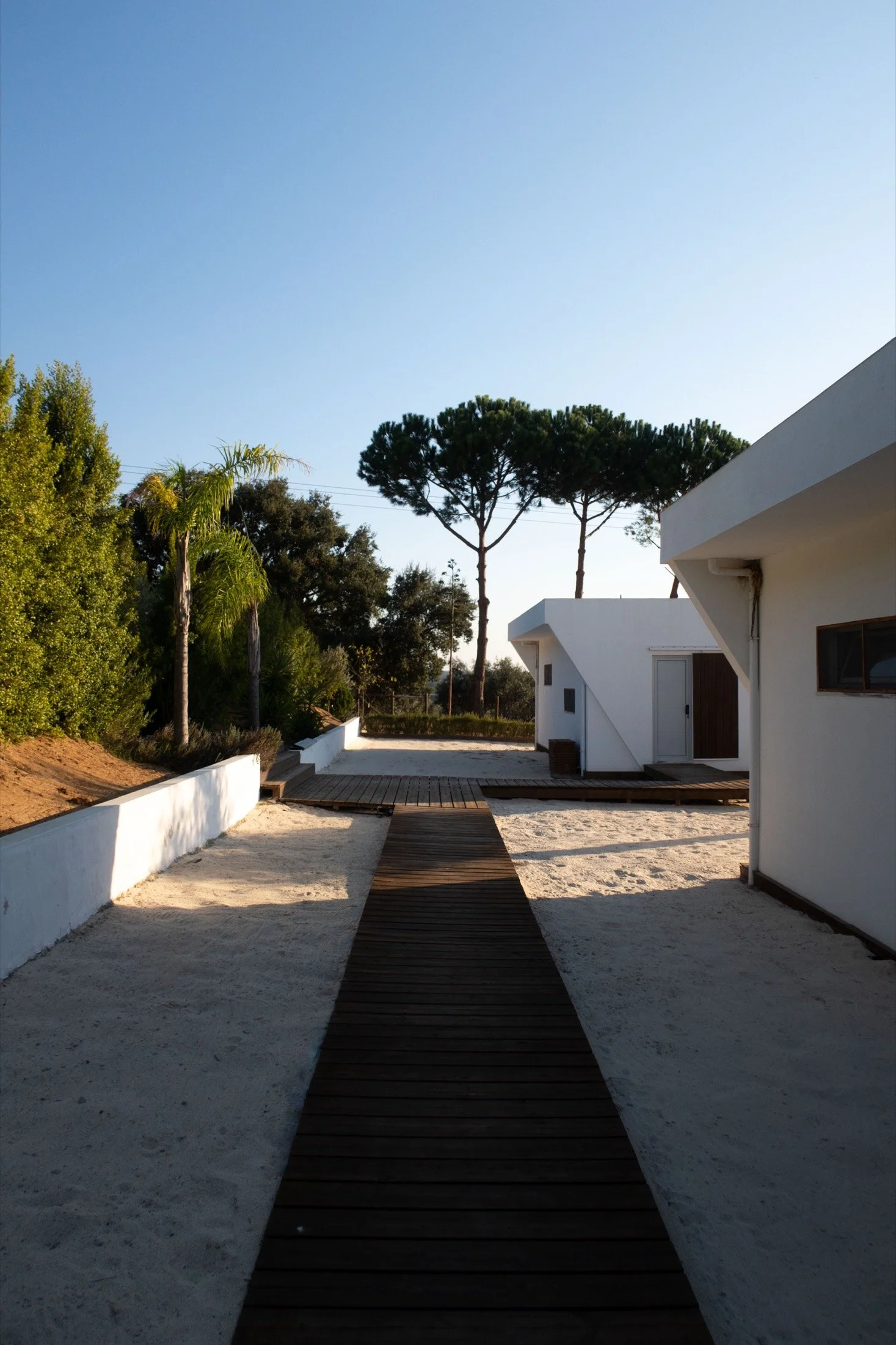 Between the two houses