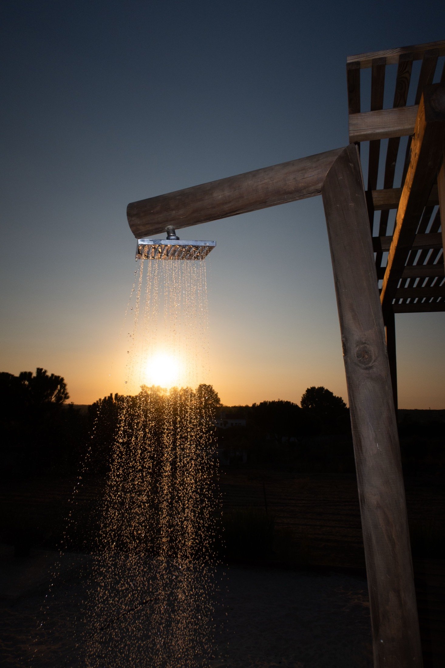 Outdoor rain shower