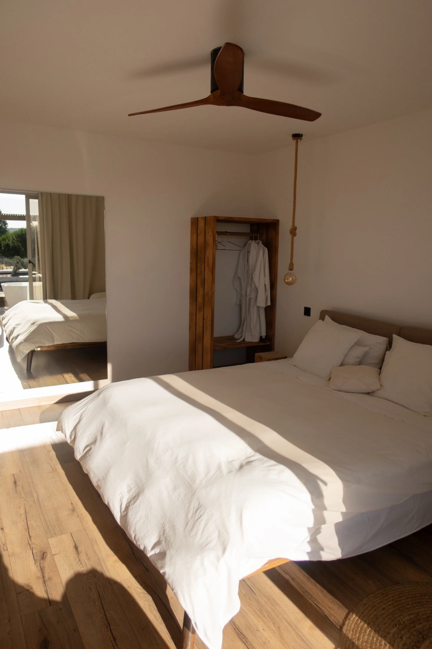 The bedroom in the morning