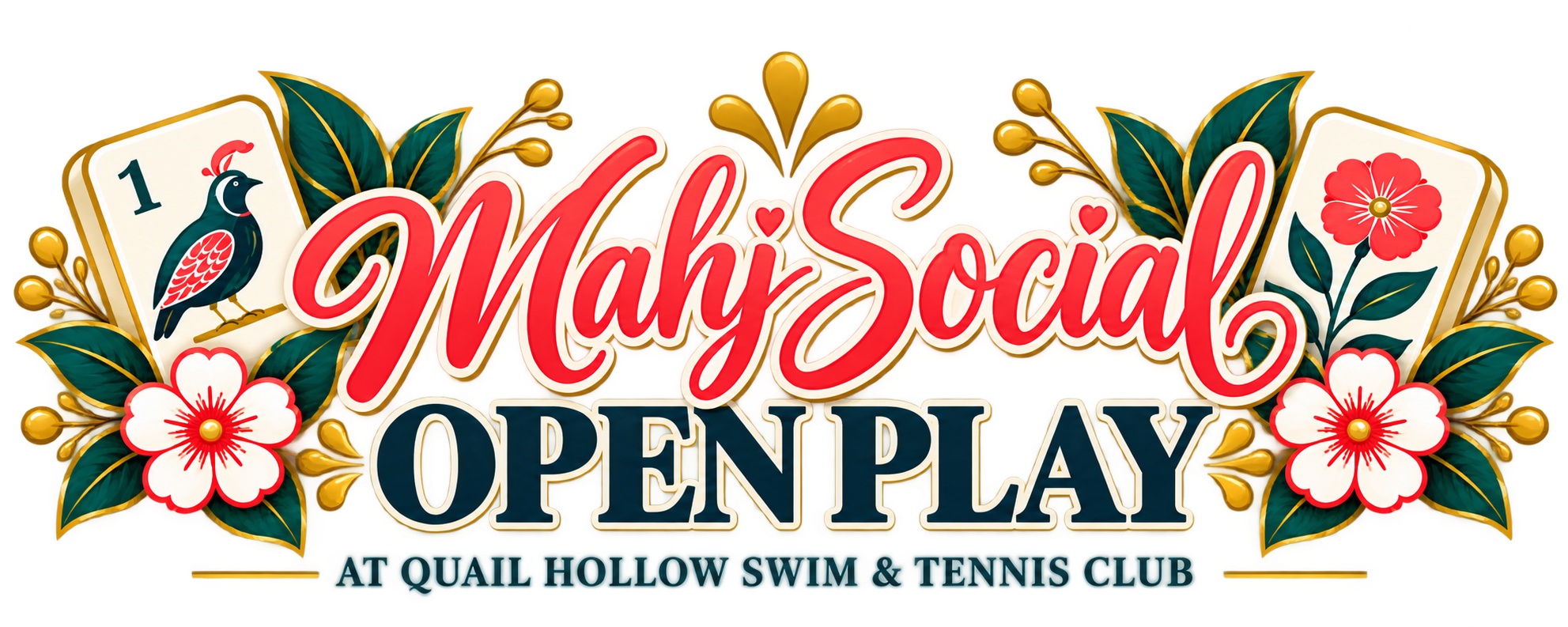 Mahj Social Open Play at QHSTC Logo