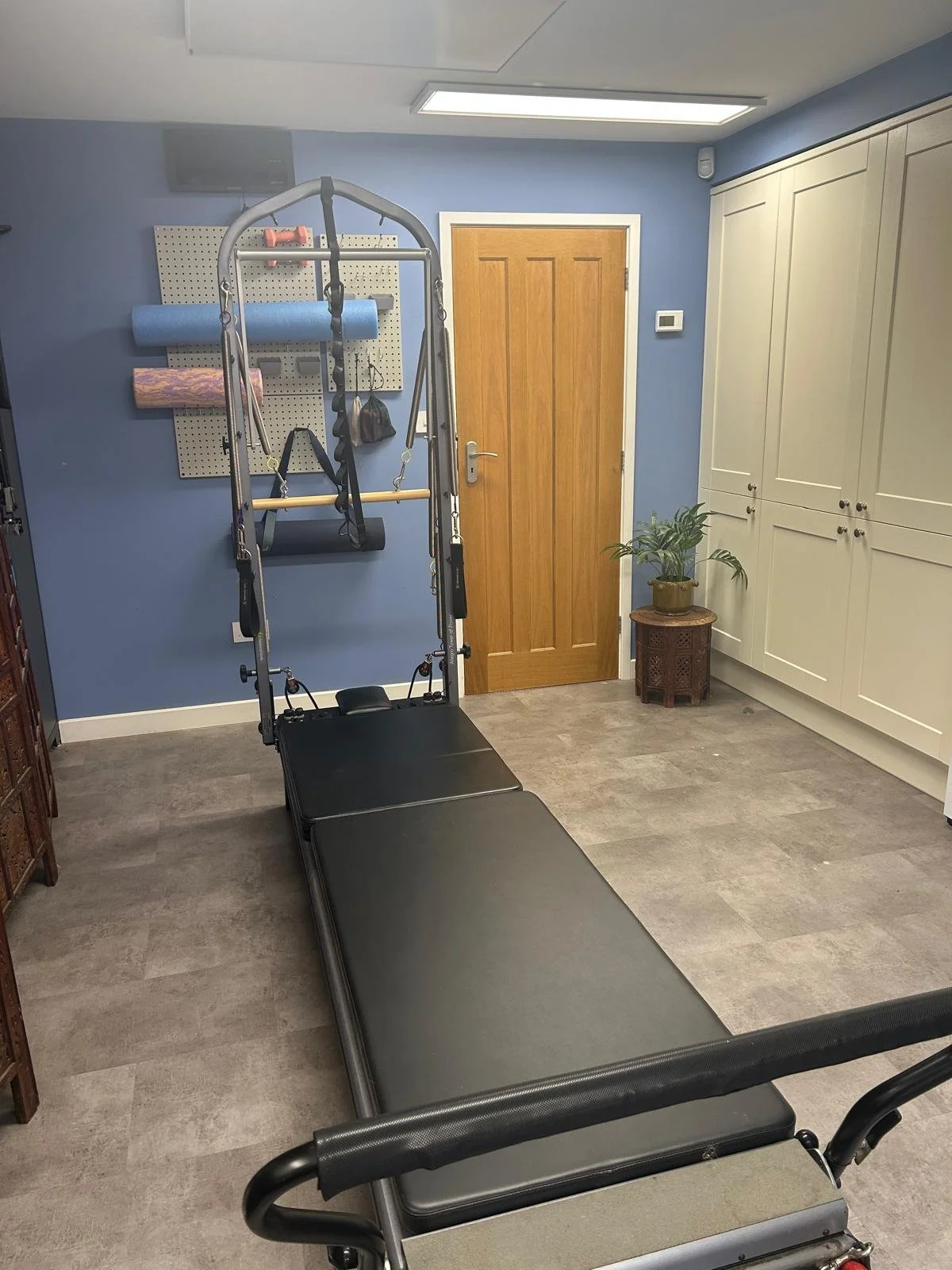 Pilates Reformer and Tower in Jenny’s private studio near Loughborough