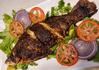 Charcoal Grilled Hyderabadi Fish