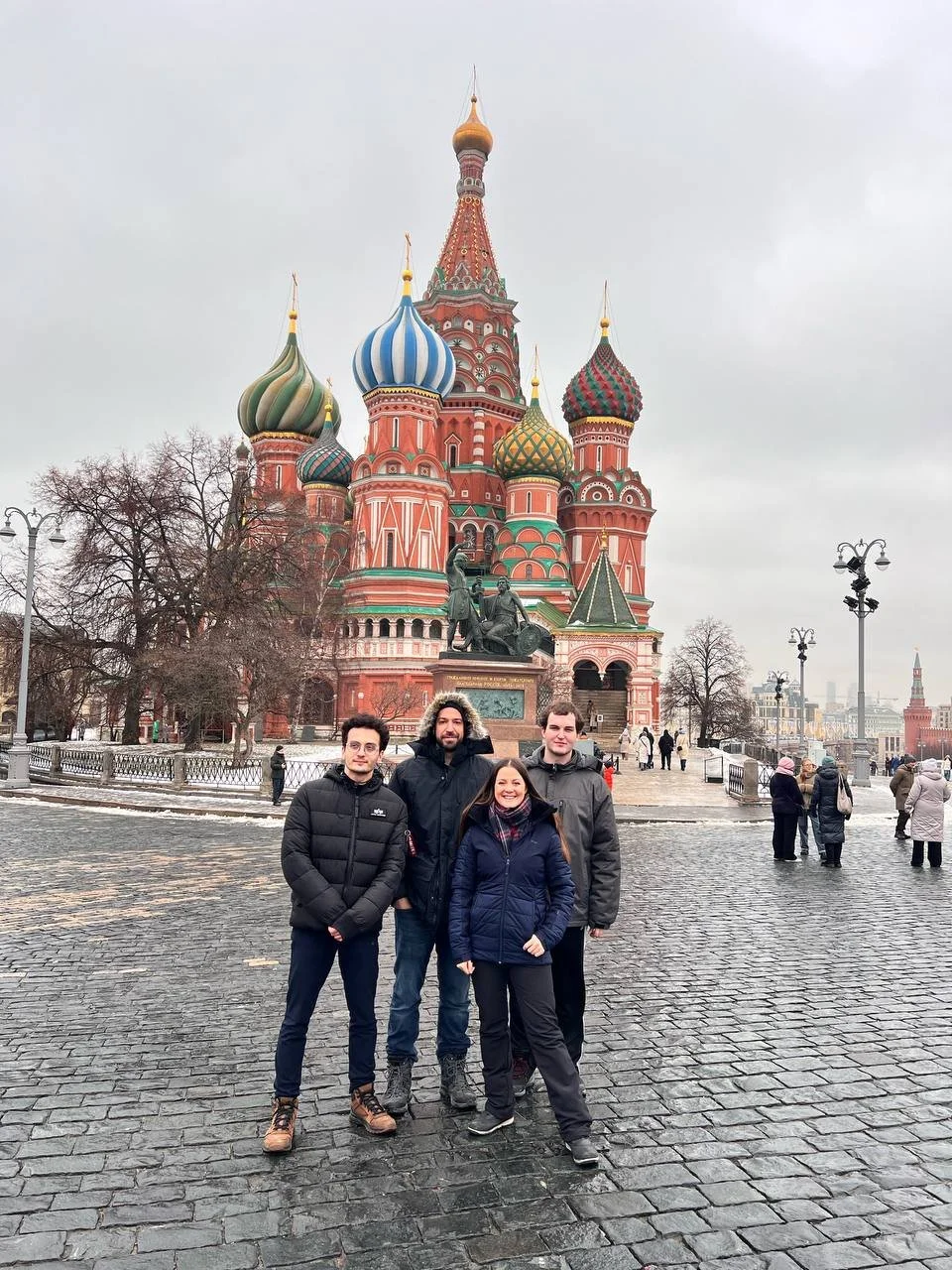Group trip travellers at Red Square, Moscow