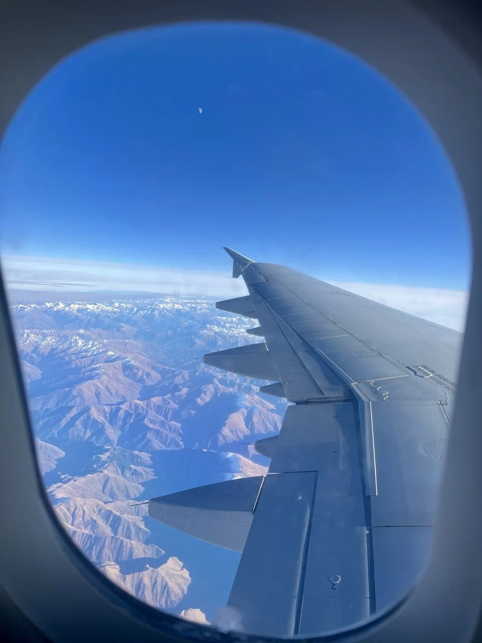 View from the plane window on the way to Russia